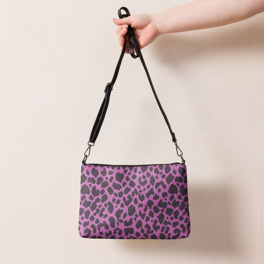 PINK LEOPARD CROSSBODY BAG