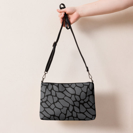 GRAY SNAKESKIN CROSSBODY BAG
