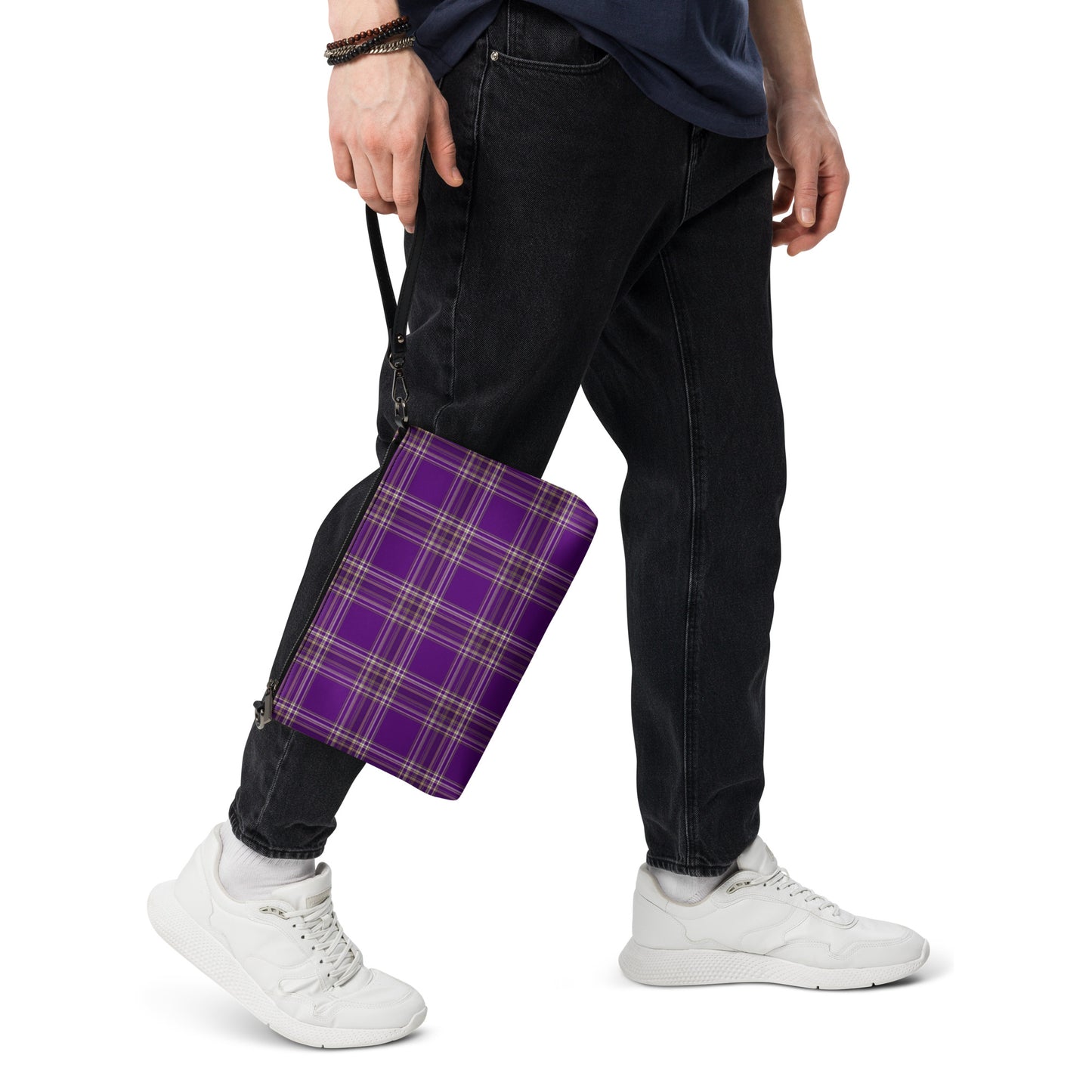 PURPLE PLAID CROSSBODY BAG