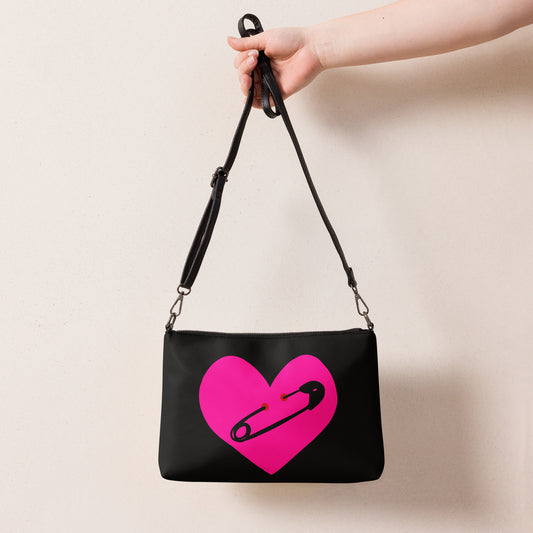PINNED HEART CROSSBODY BAG