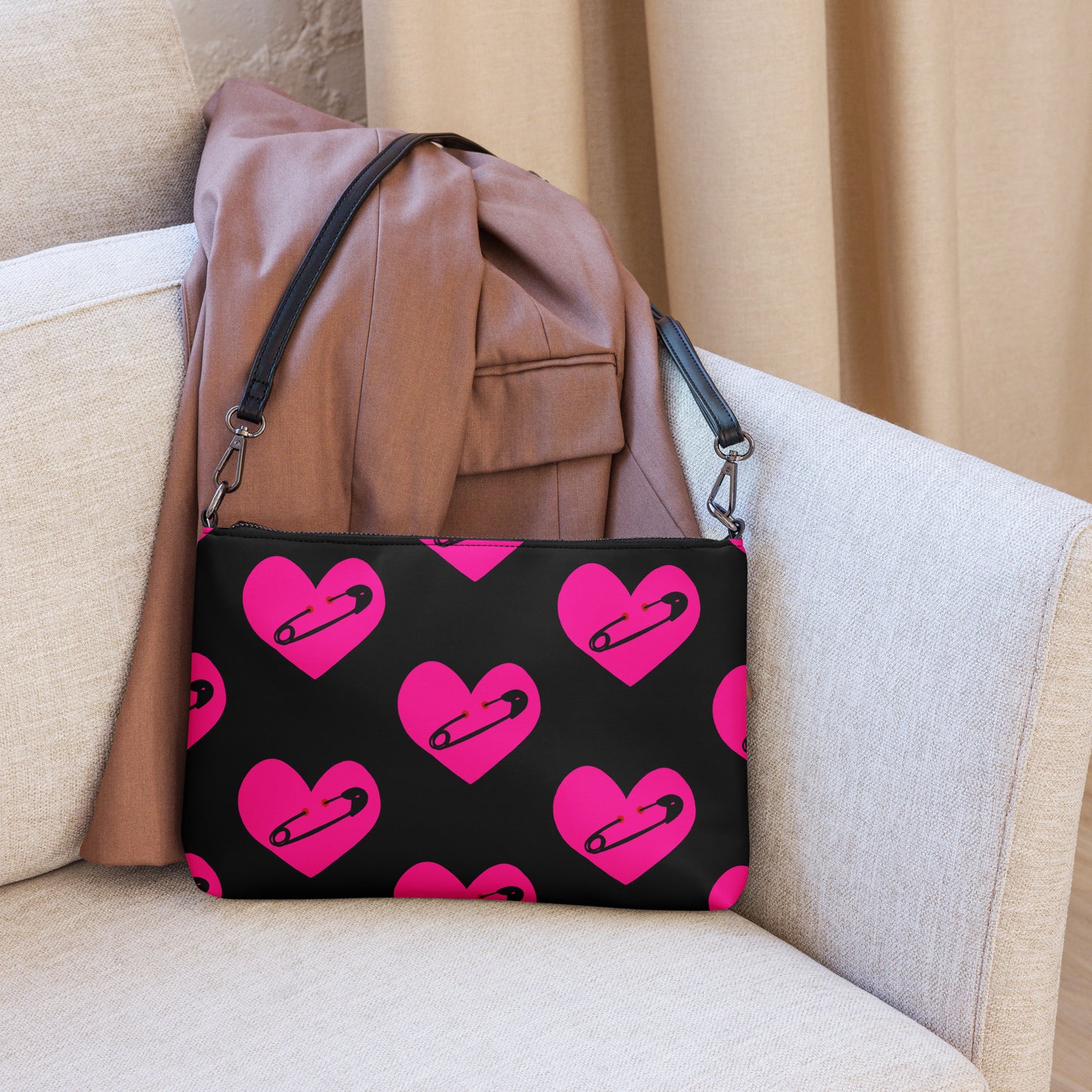 PINNED HEART B CROSSBODY BAG