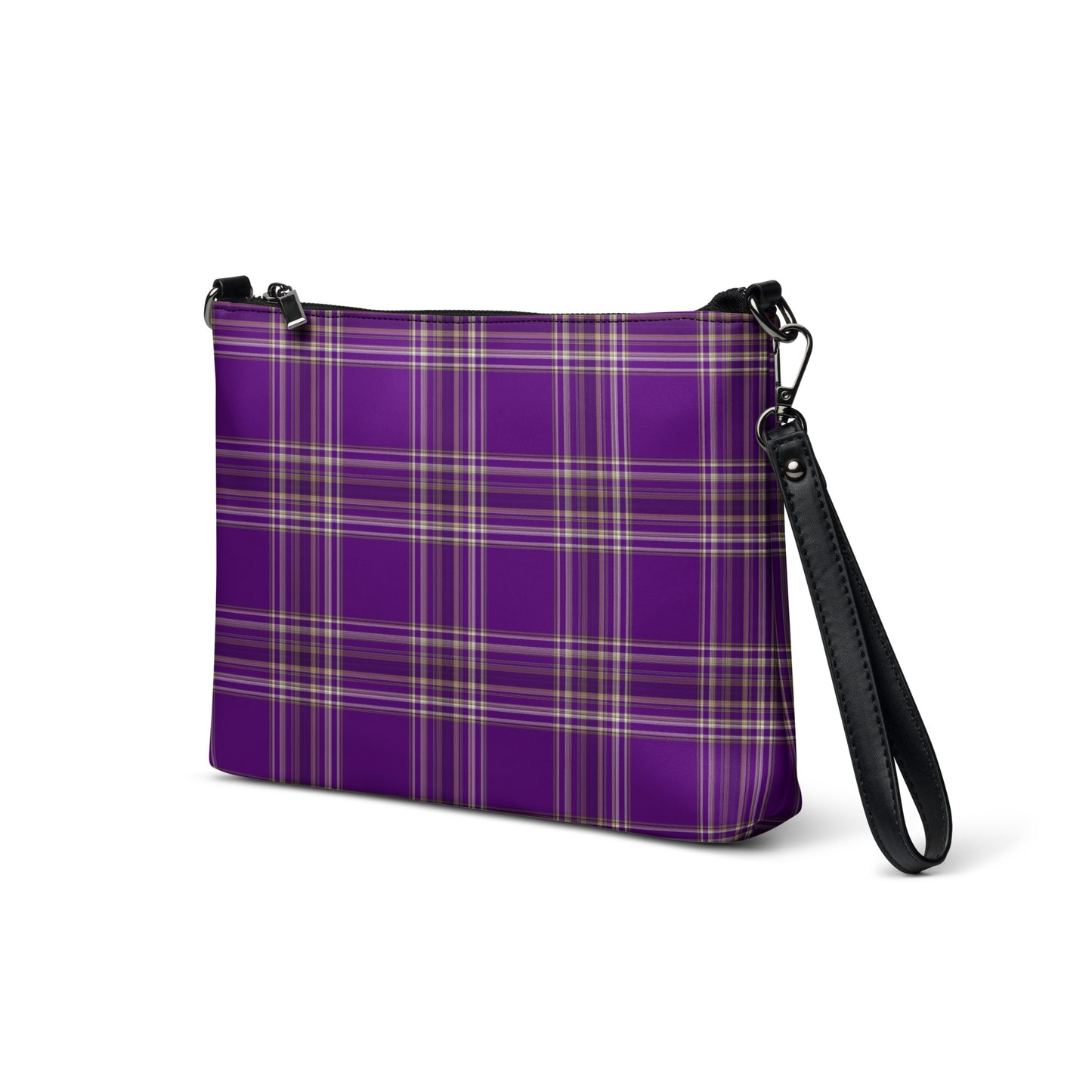 PURPLE PLAID CROSSBODY BAG