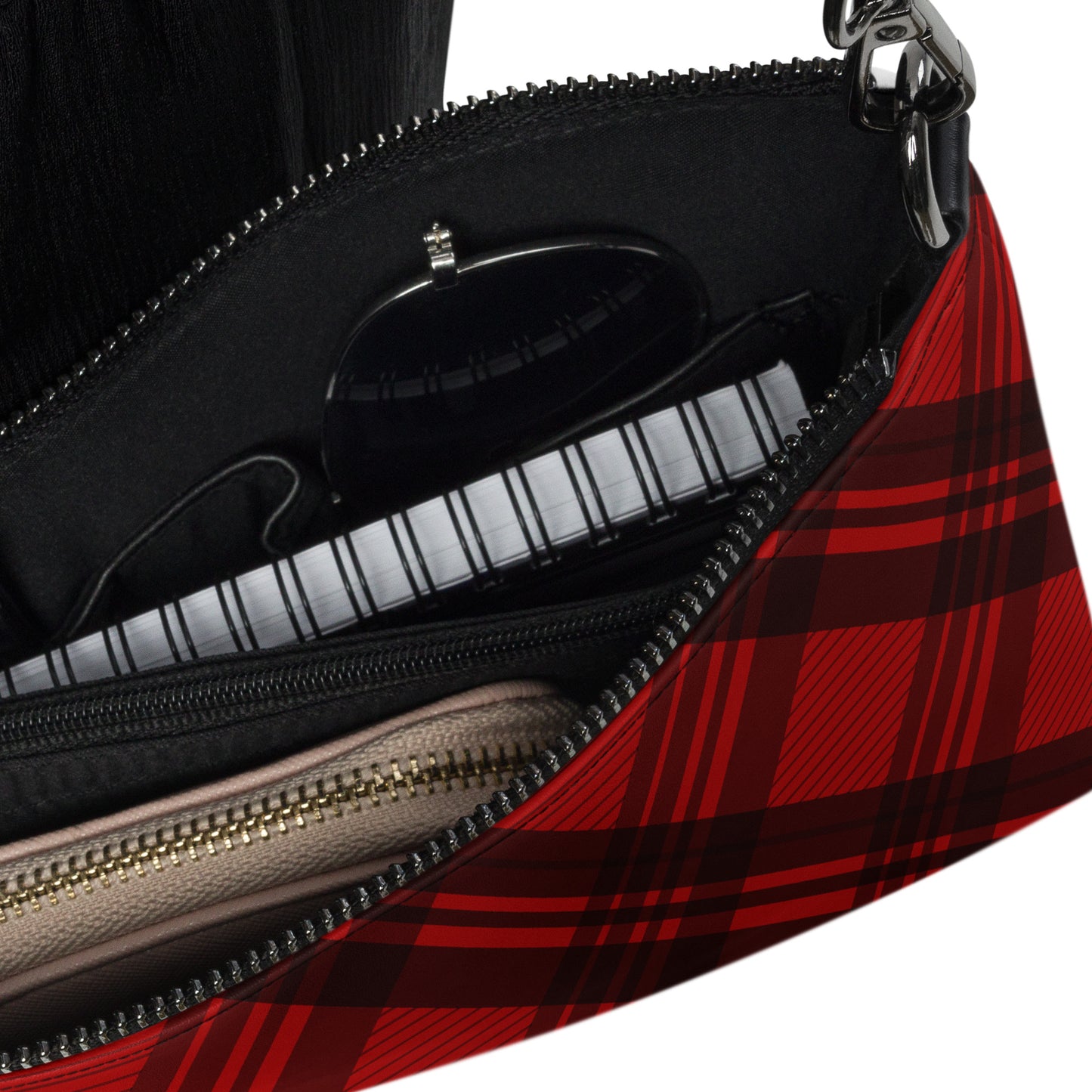 RED PLAID CROSSBODY BAG