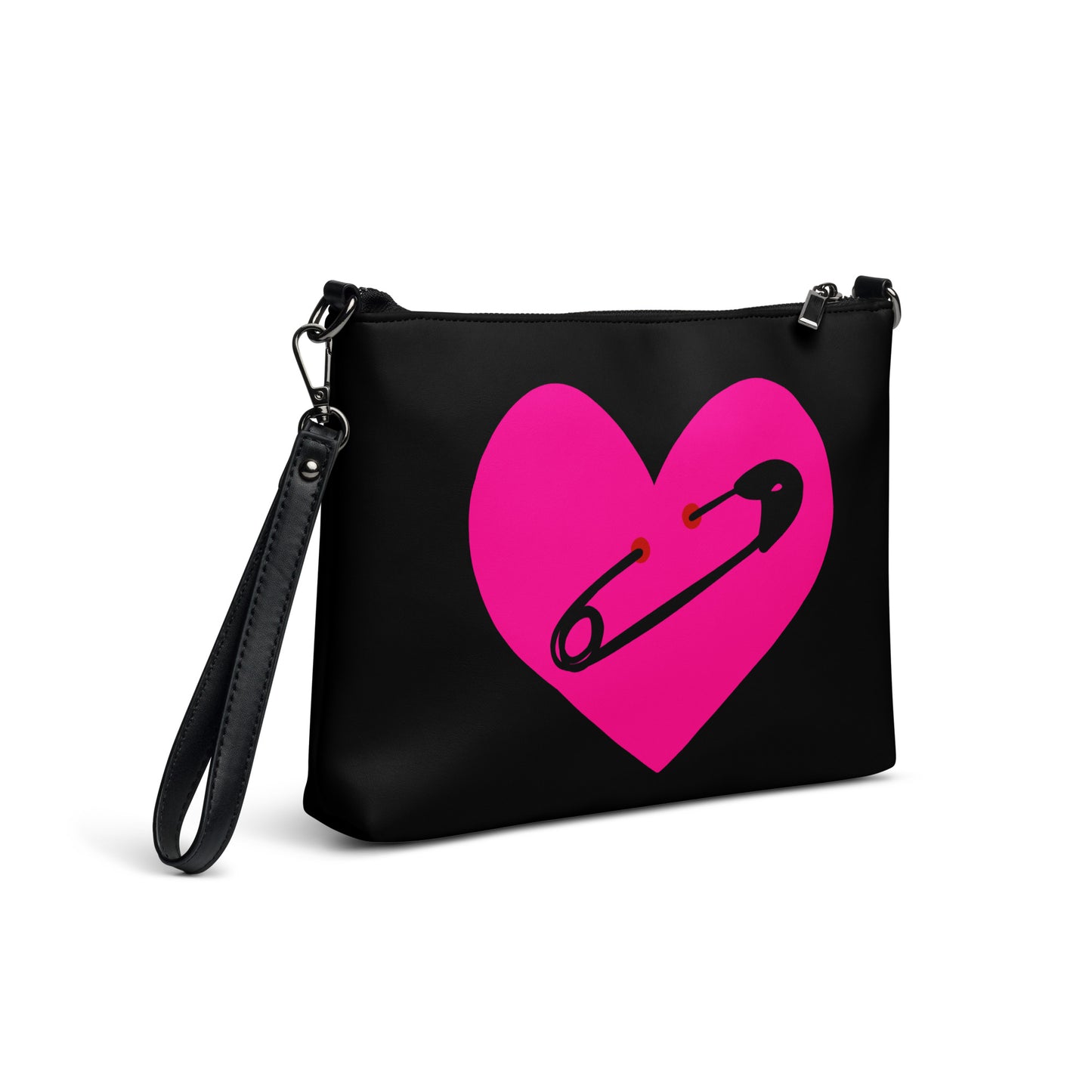PINNED HEART CROSSBODY BAG