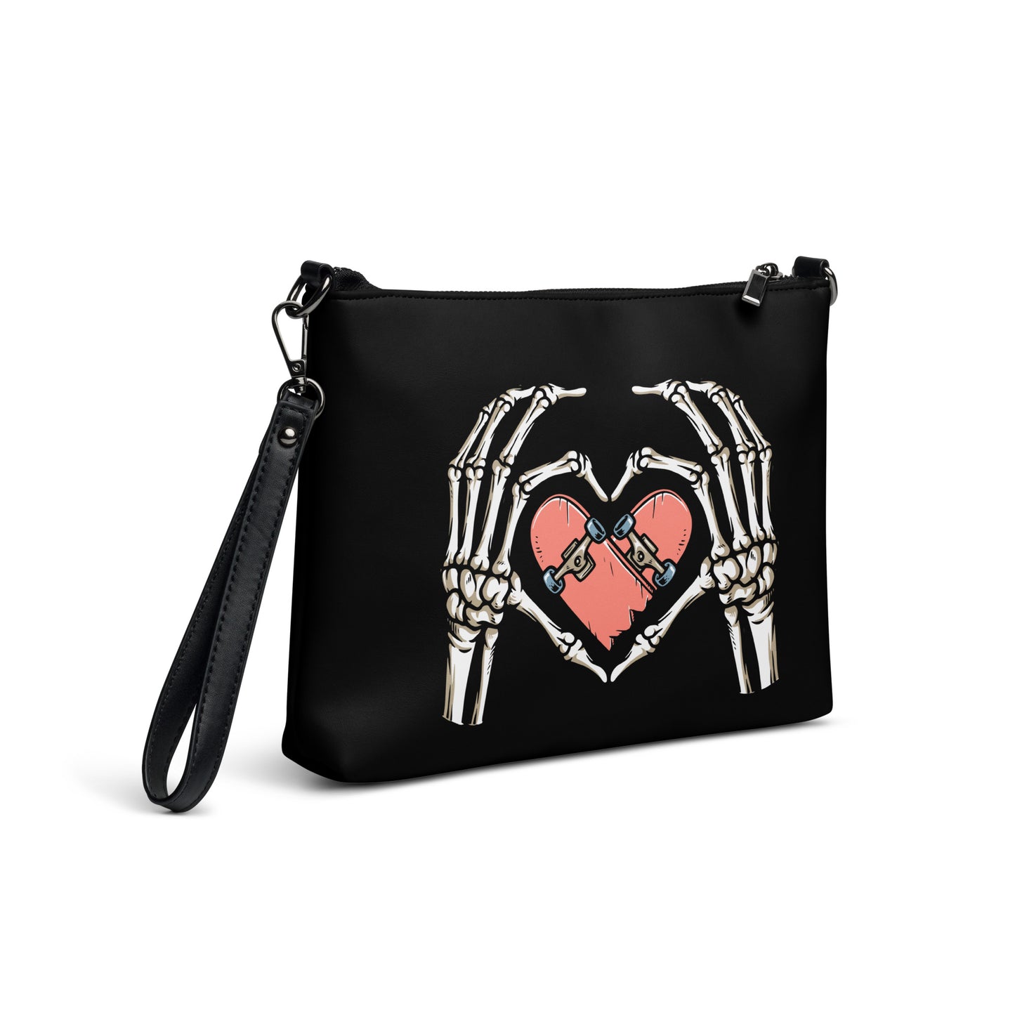SKATEBOARD HEART CROSSBODY BAG
