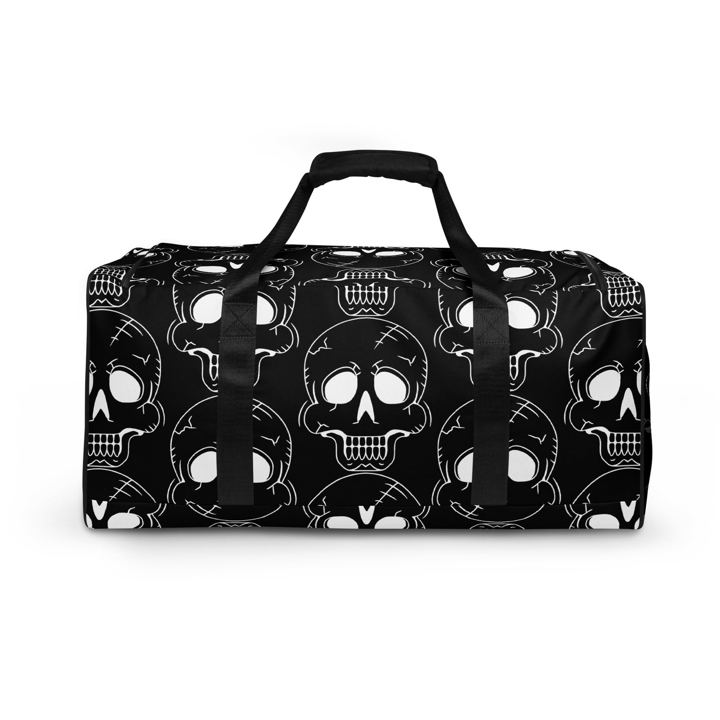BLACK LAUGHING SKULL LARGE DUFFEL BAG