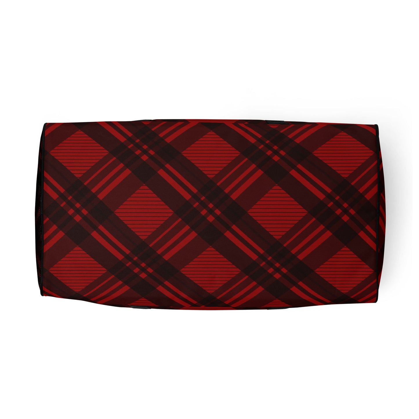 RED PLAID LARGE DUFFEL BAG