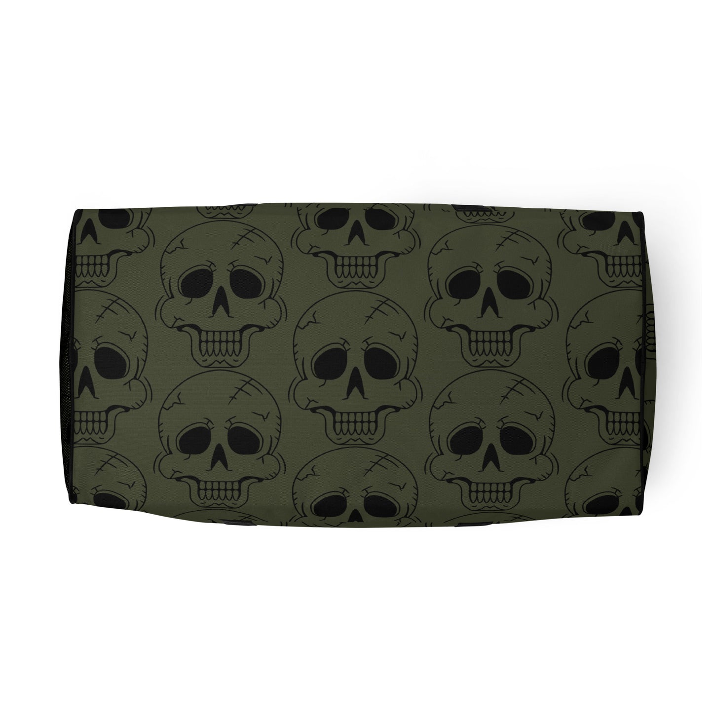 GREEN LAUGHING SKULL LARGE DUFFEL BAG