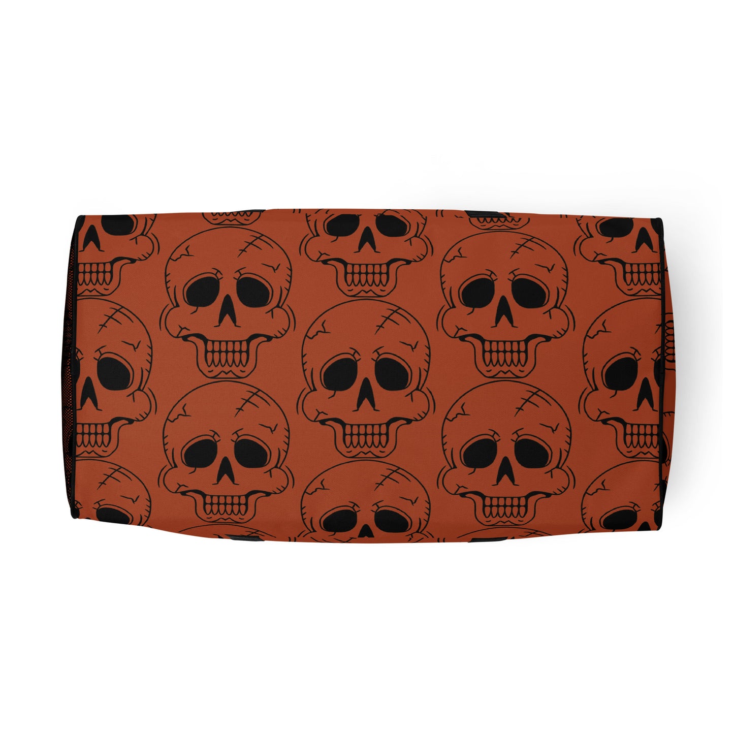 ORANGE LAUGHING SKULL LARGE DUFFEL BAG