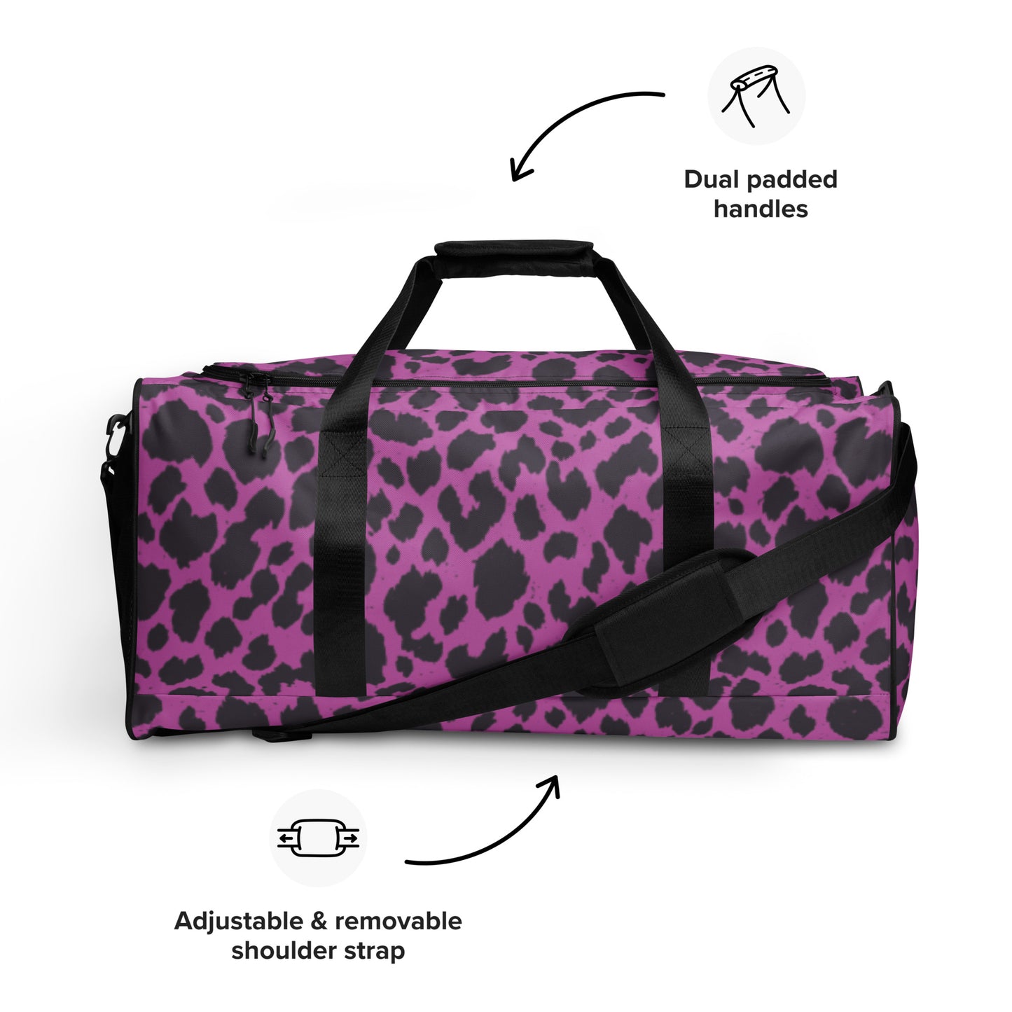 PINK LEOPARD LARGE DUFFEL BAG