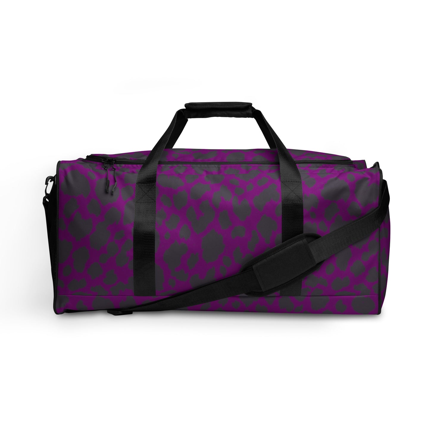 PURPLE LEOPARD LARGE DUFFEL BAG
