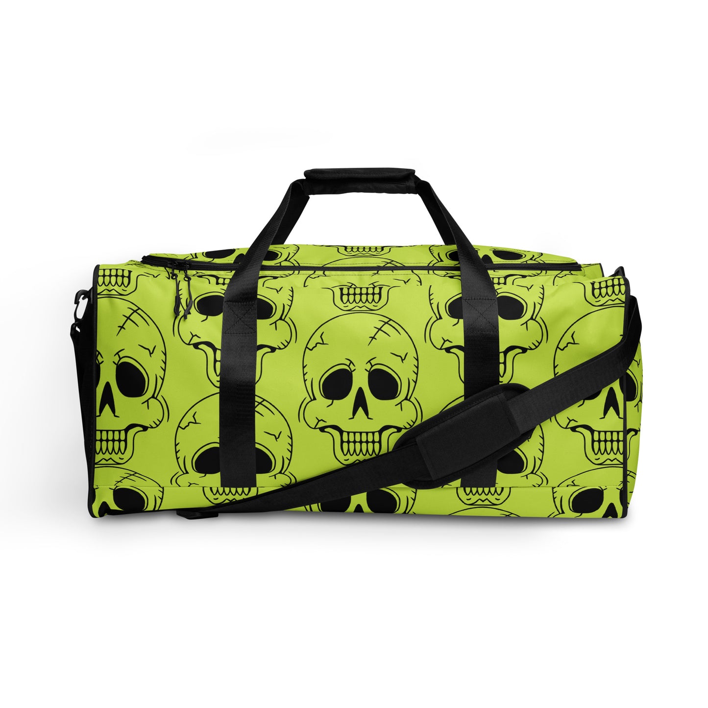 YELLOW LAUGHING SKULL LARGE DUFFEL BAG