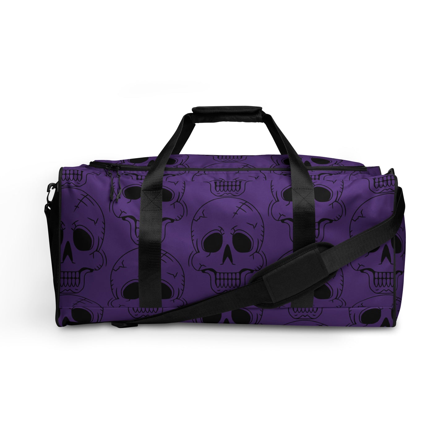PURPLE LAUGHING SKULL LARGE DUFFLE BAG