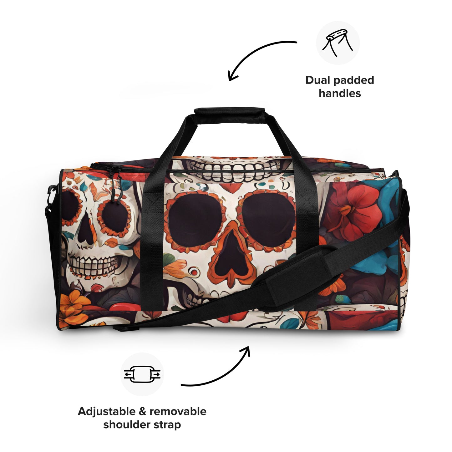 DIA DE LOS MUERTOS LARGE DUFFEL BAGS