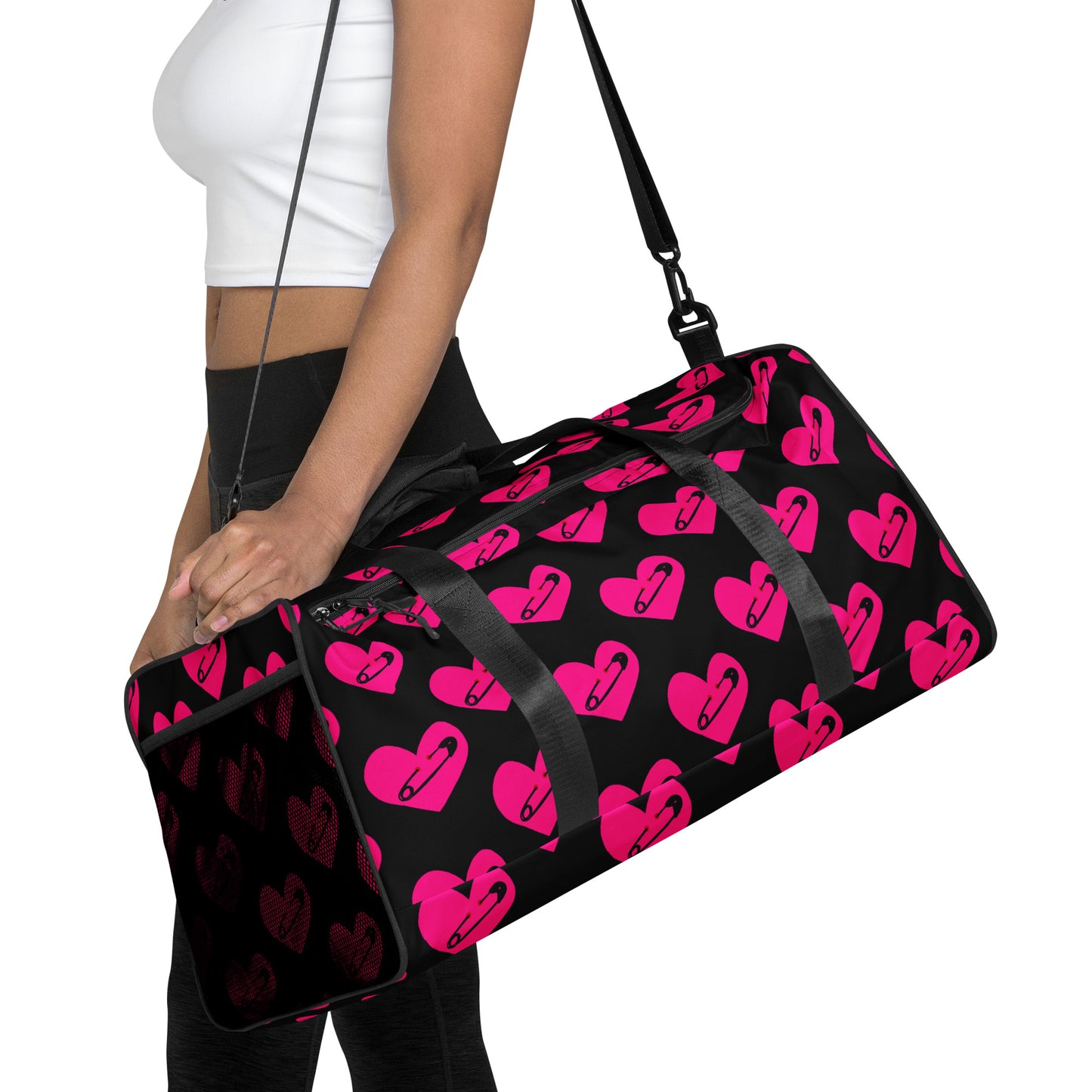 PINNED HEART DUFFEL BAG