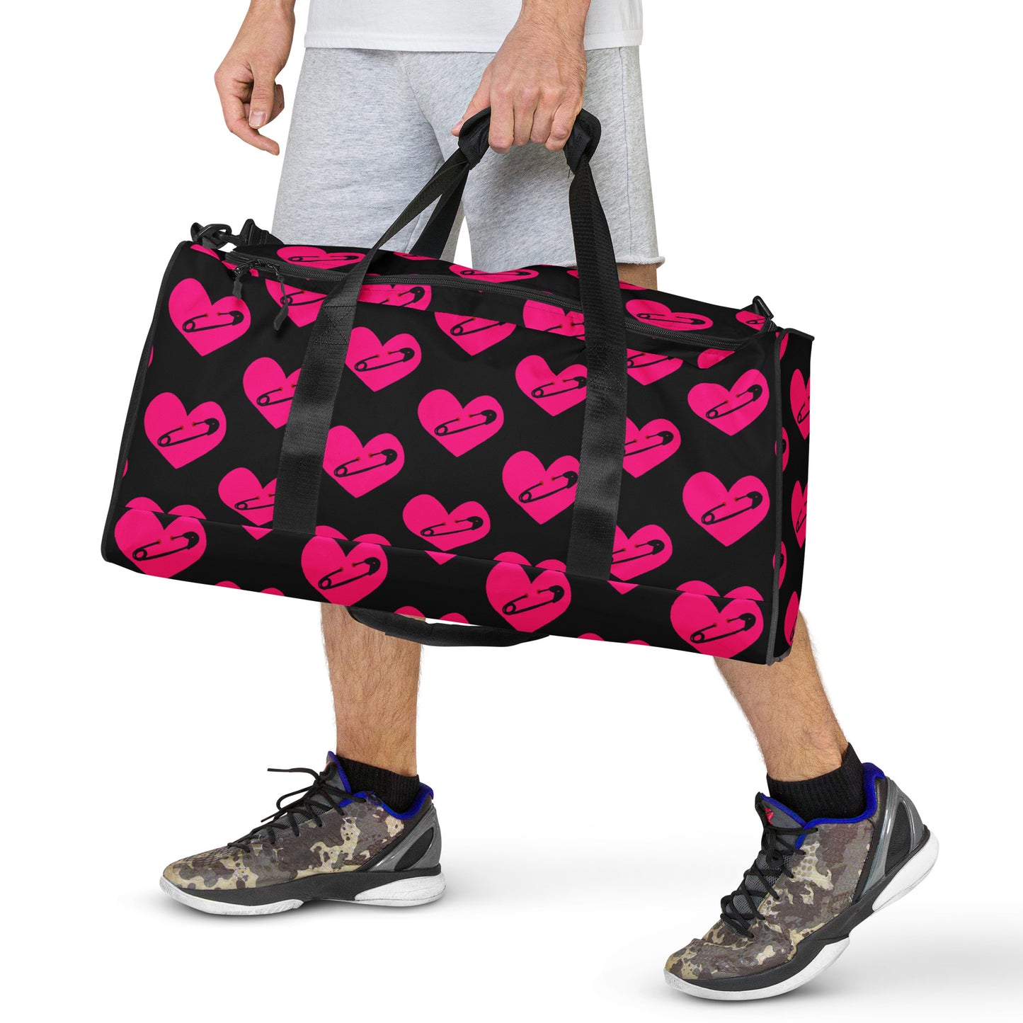 PINNED HEART DUFFEL BAG