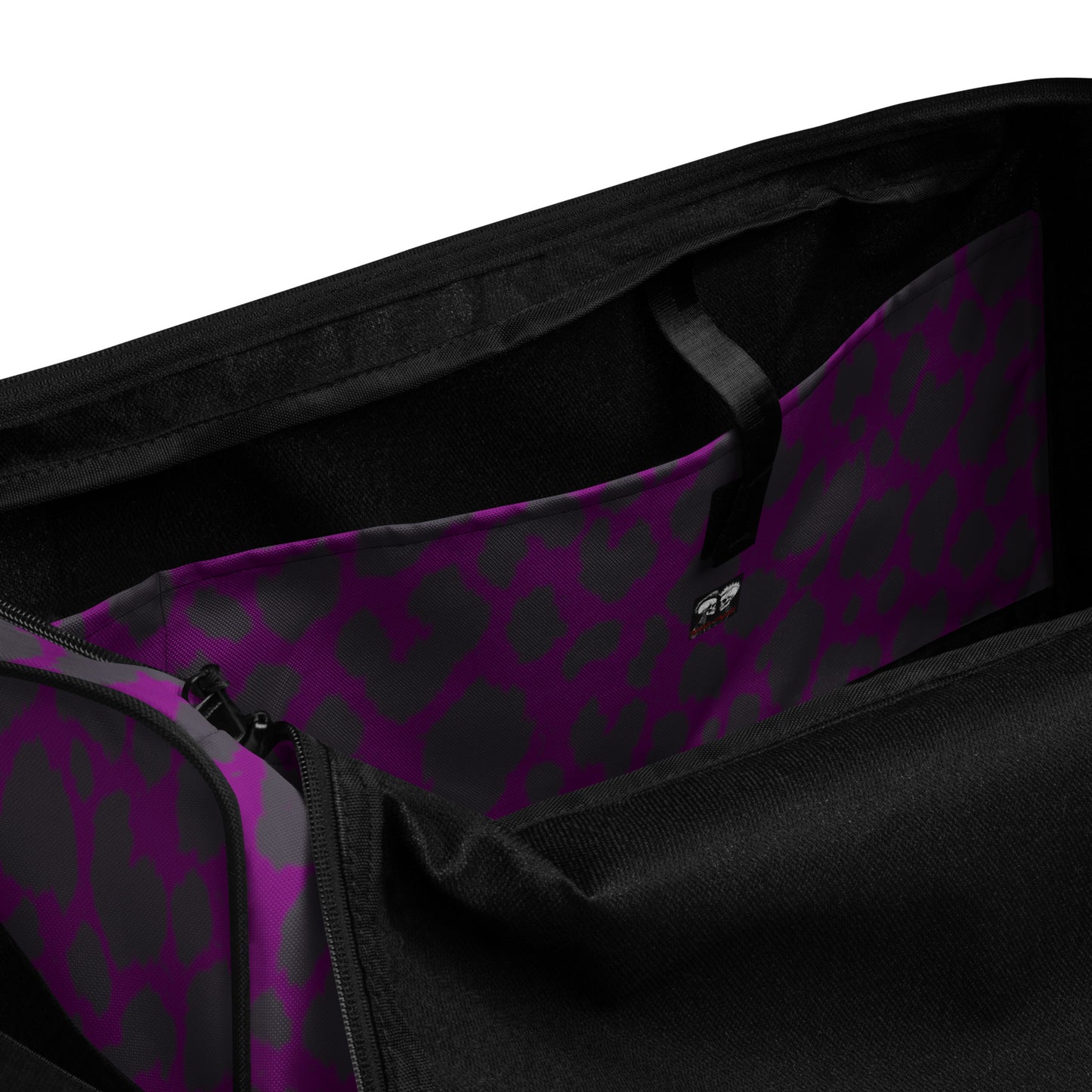 PURPLE LEOPARD LARGE DUFFEL BAG