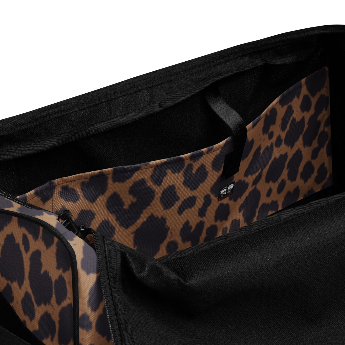 LEOPARD PRINT LARGE DUFFEL BAG
