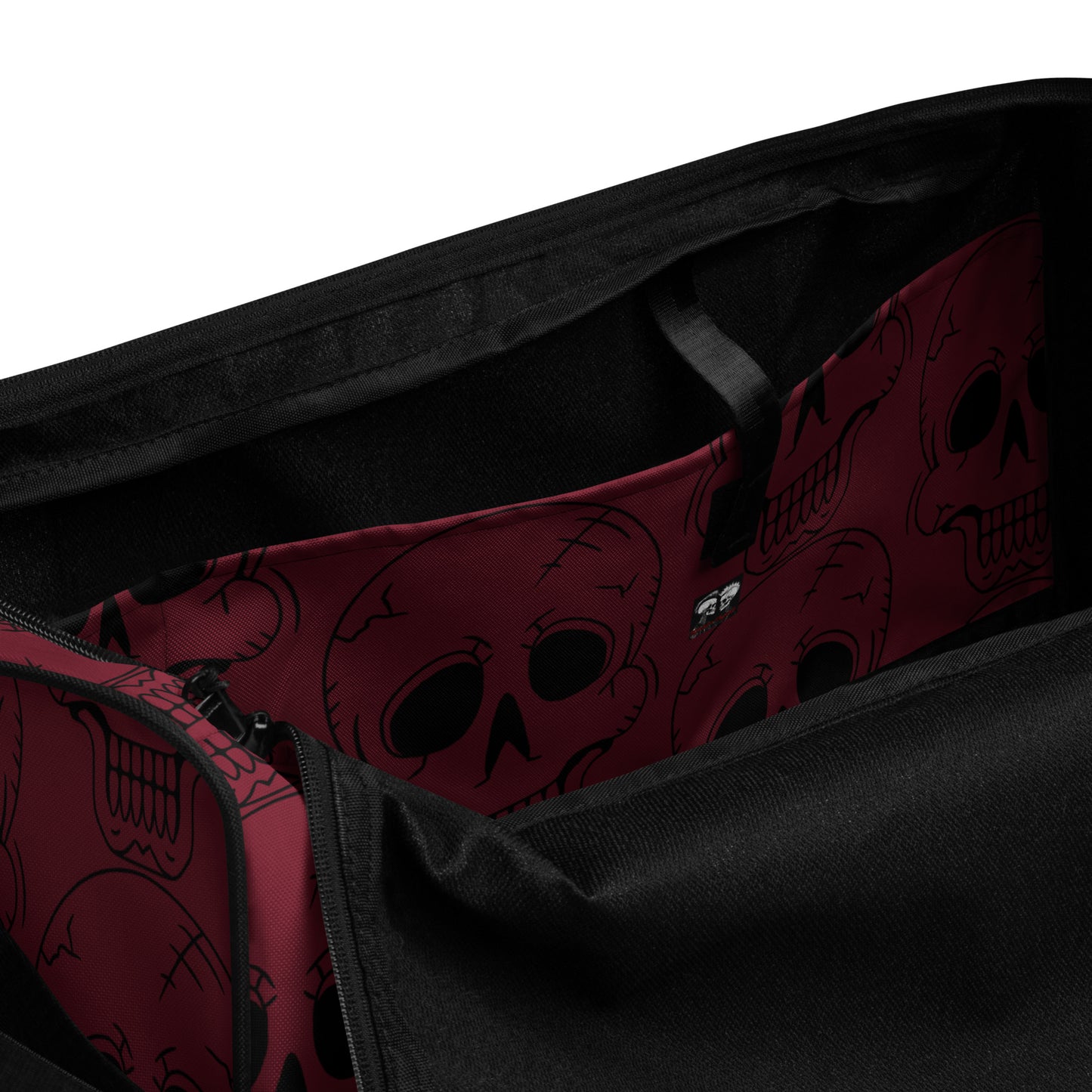 RED LAUGHING SKULL LARGE DUFFEL BAG