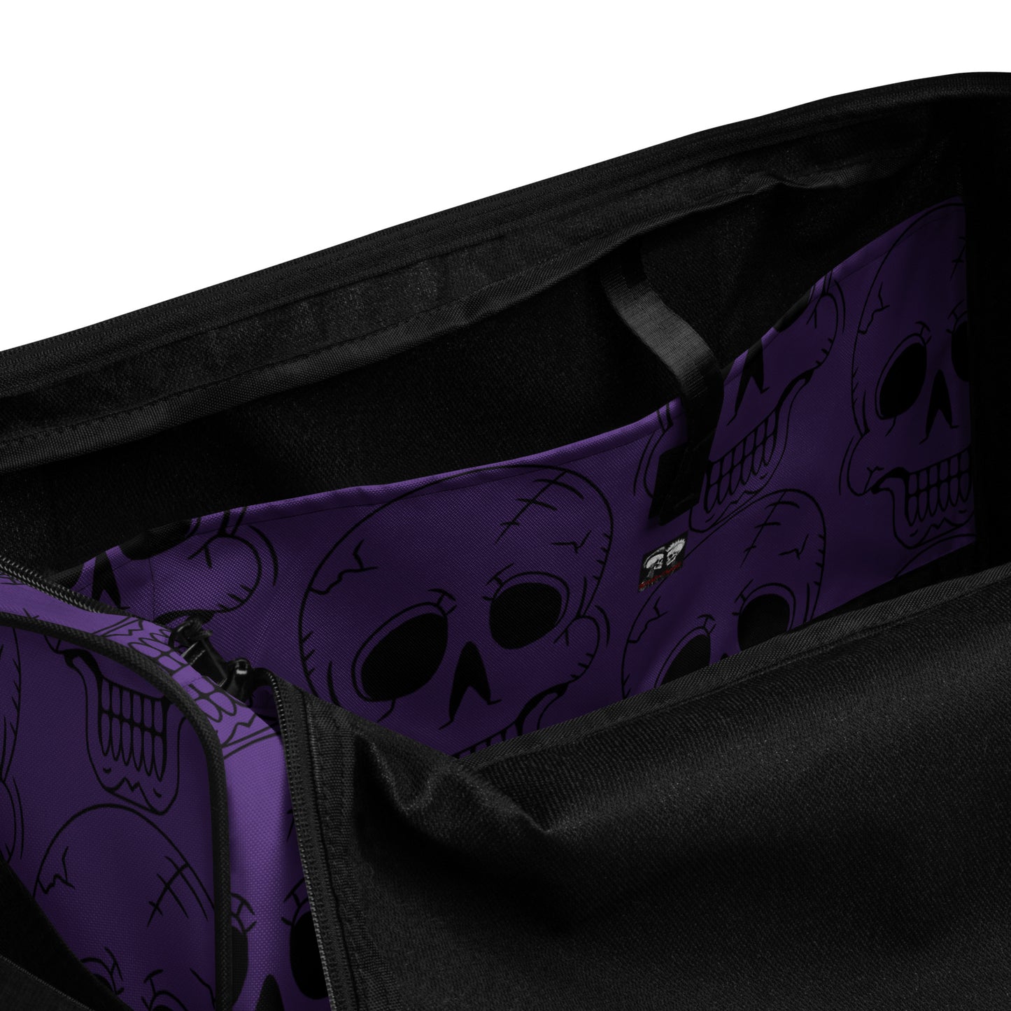 PURPLE LAUGHING SKULL LARGE DUFFLE BAG