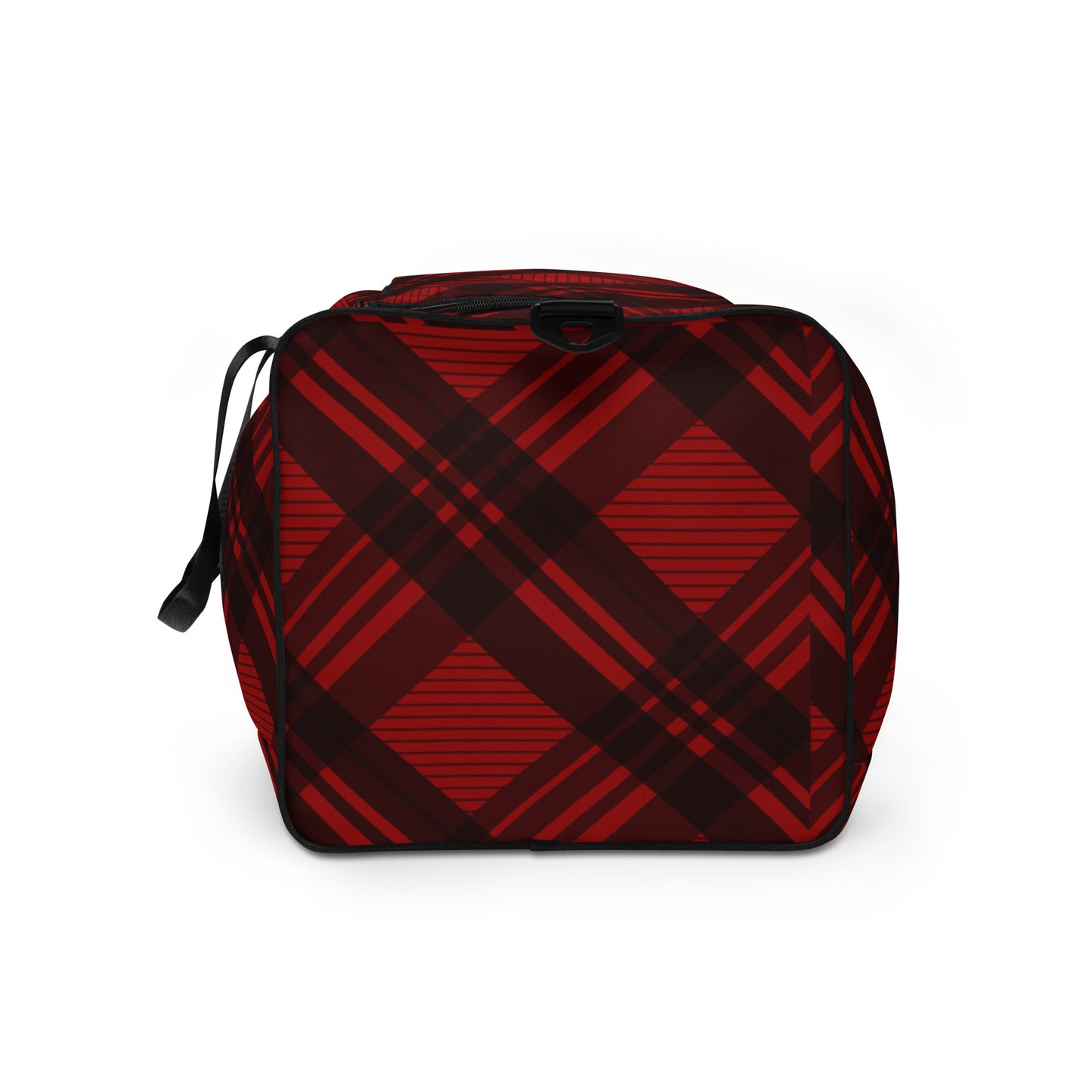 RED PLAID LARGE DUFFEL BAG