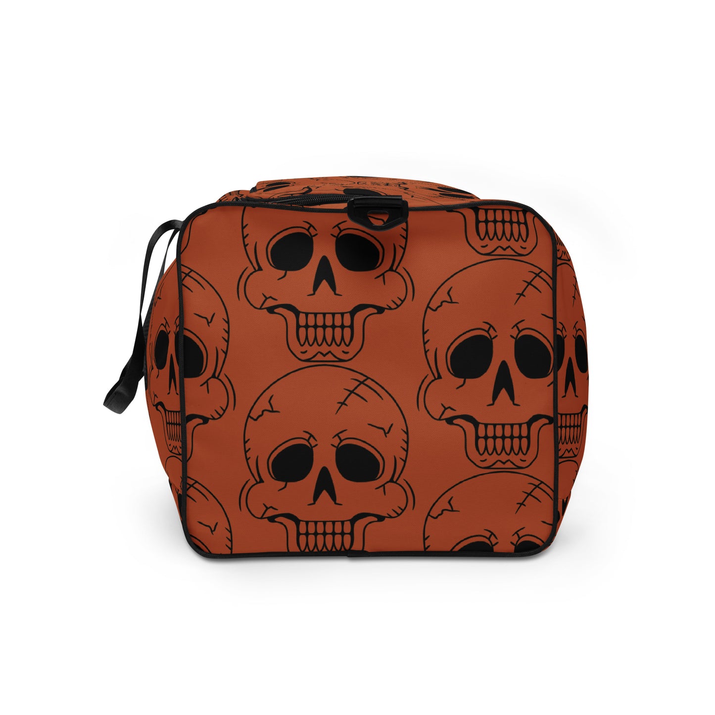 ORANGE LAUGHING SKULL LARGE DUFFEL BAG