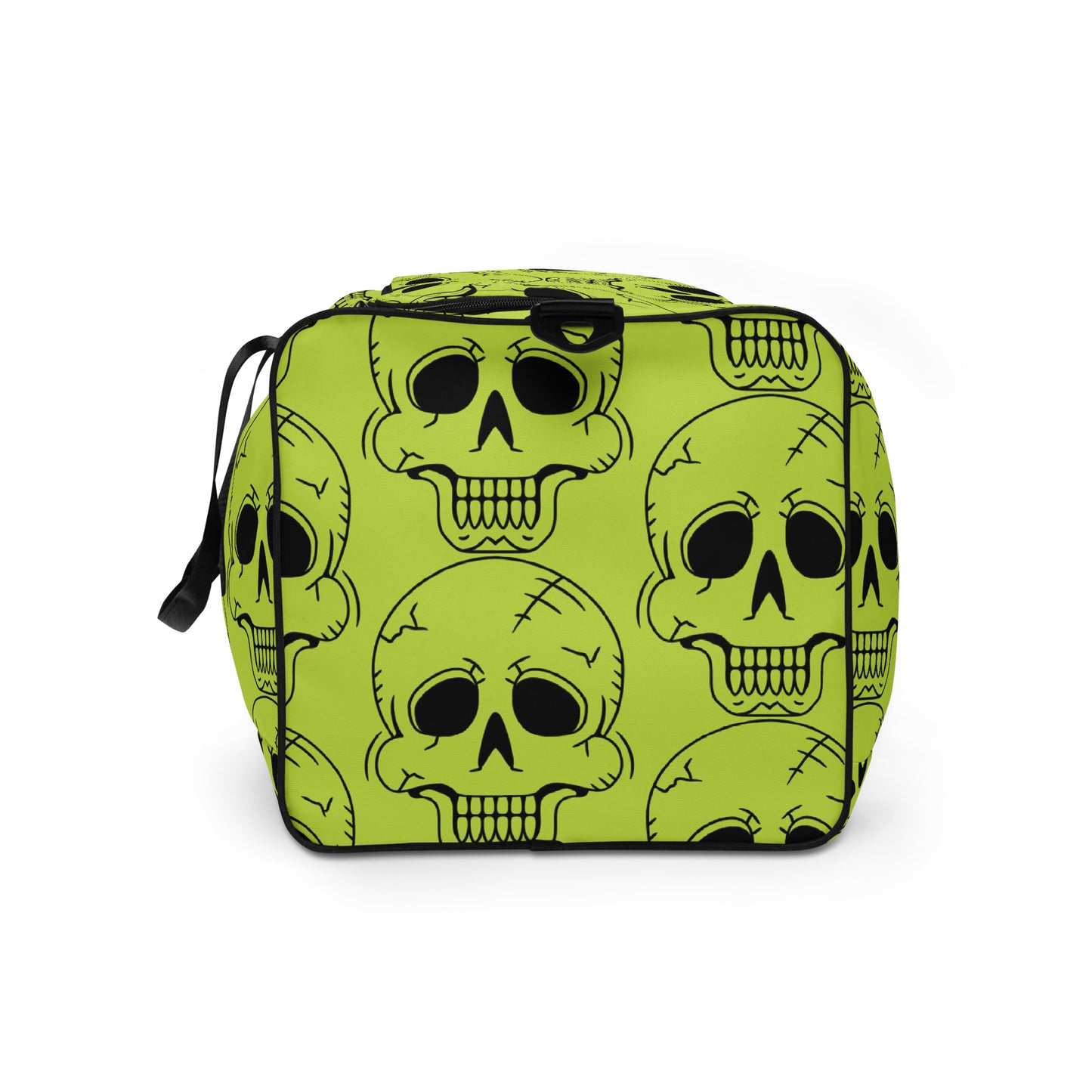 YELLOW LAUGHING SKULL LARGE DUFFEL BAG