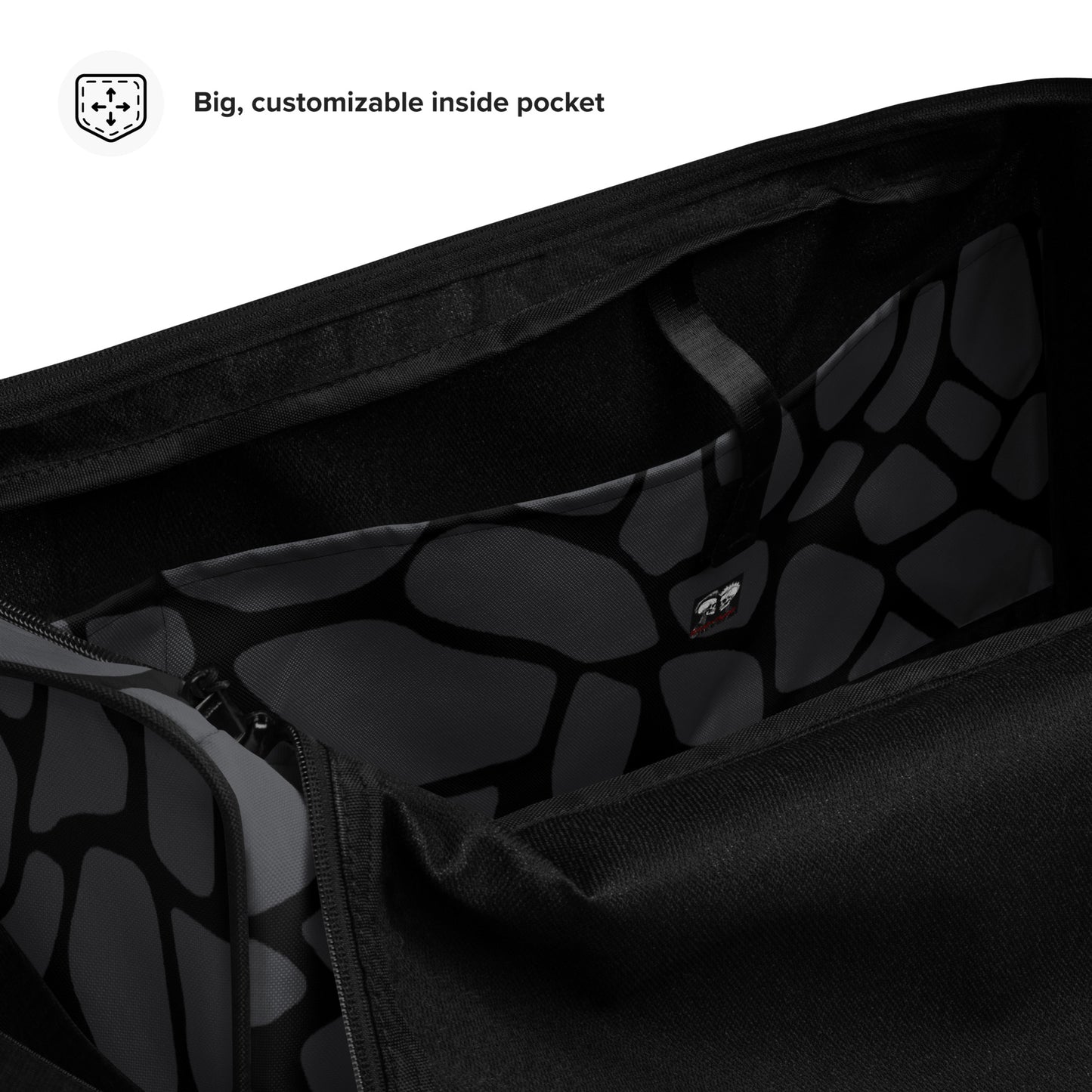 GRAY SNAKESKIN LARGE DUFFEL BAG