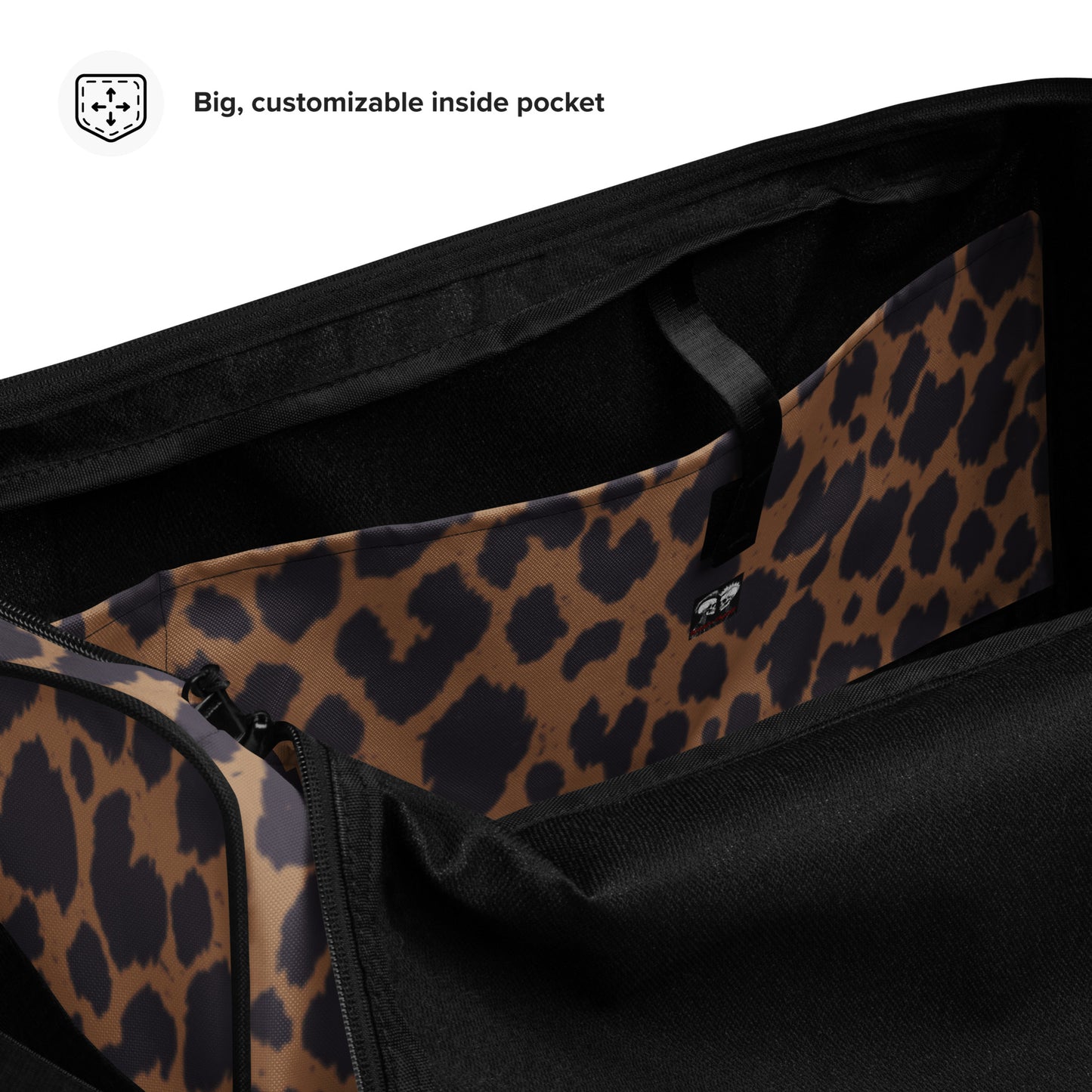 LEOPARD PRINT LARGE DUFFEL BAG