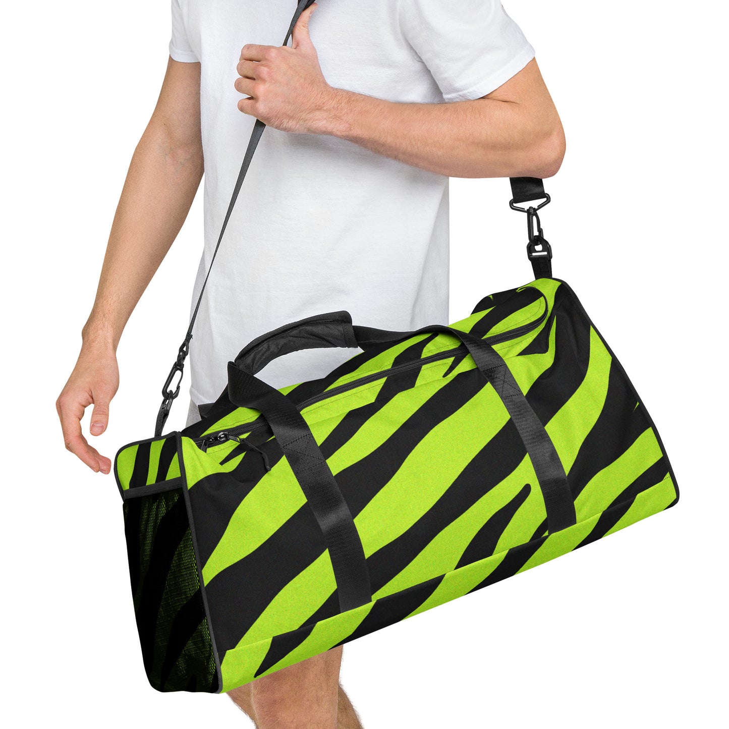 YELLOW ZEBRA LARGE DUFFEL BAG