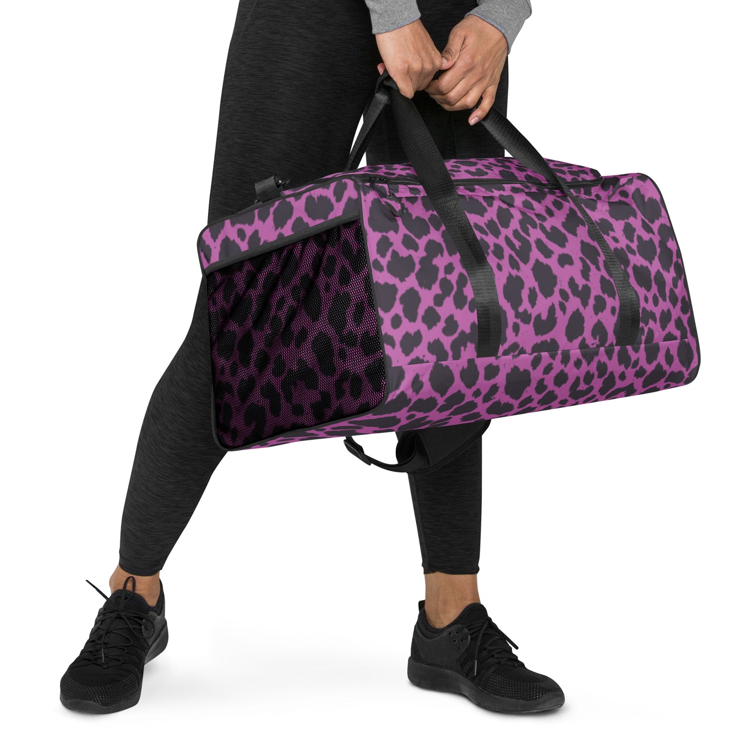 PINK LEOPARD LARGE DUFFEL BAG