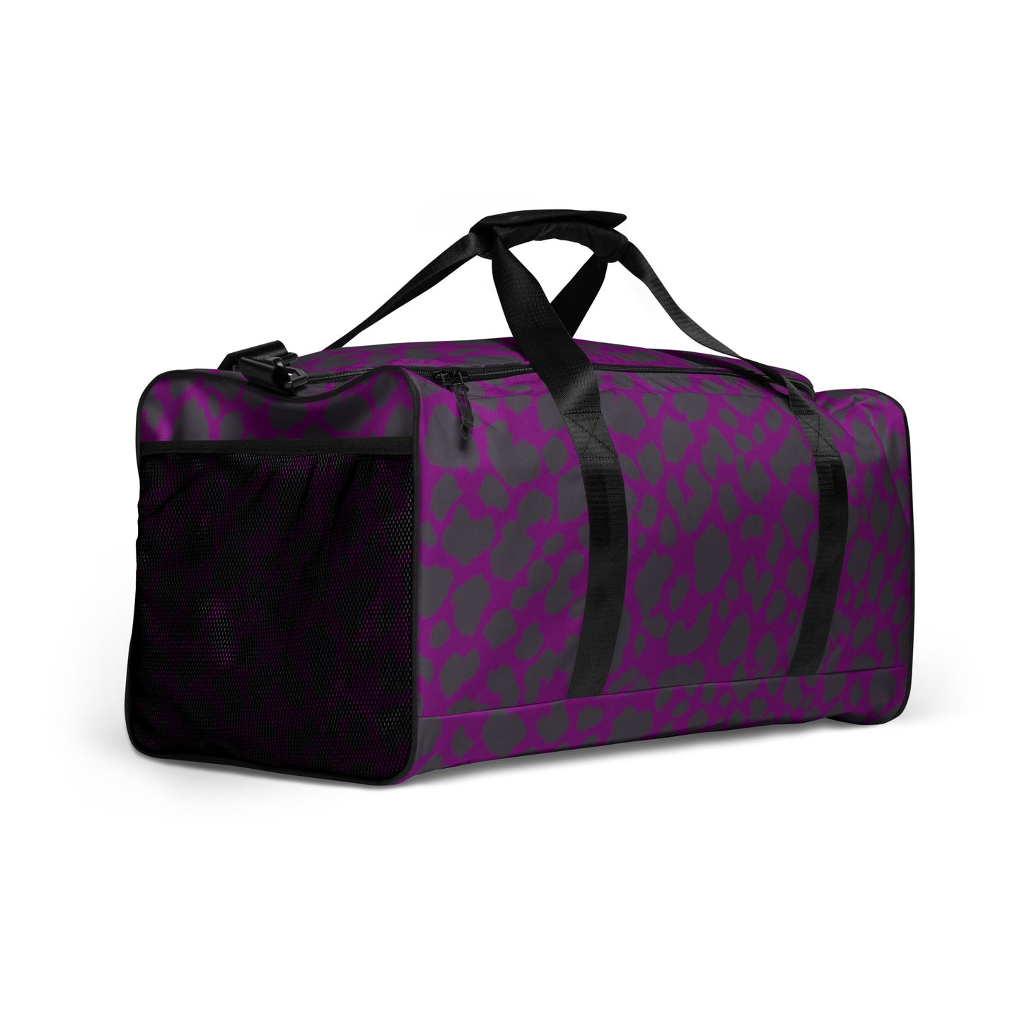 PURPLE LEOPARD LARGE DUFFEL BAG