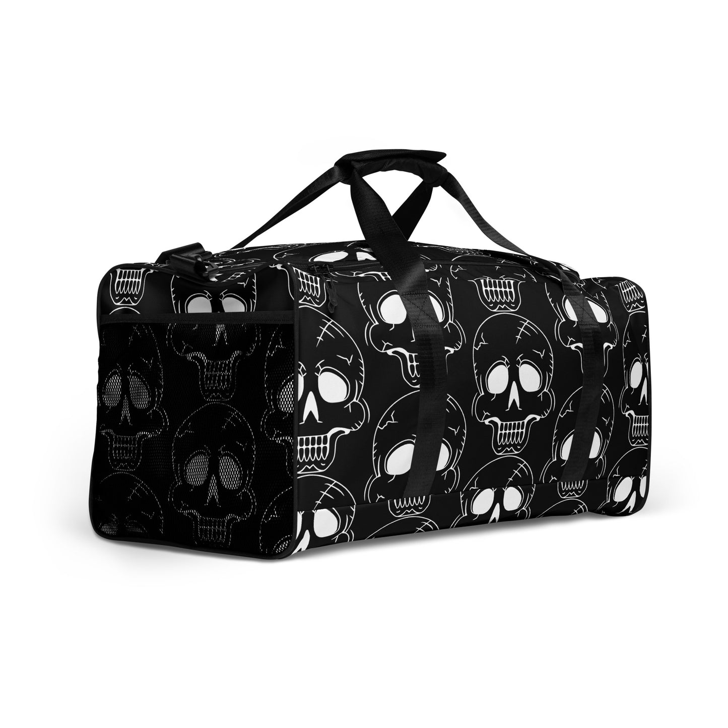 BLACK LAUGHING SKULL LARGE DUFFEL BAG