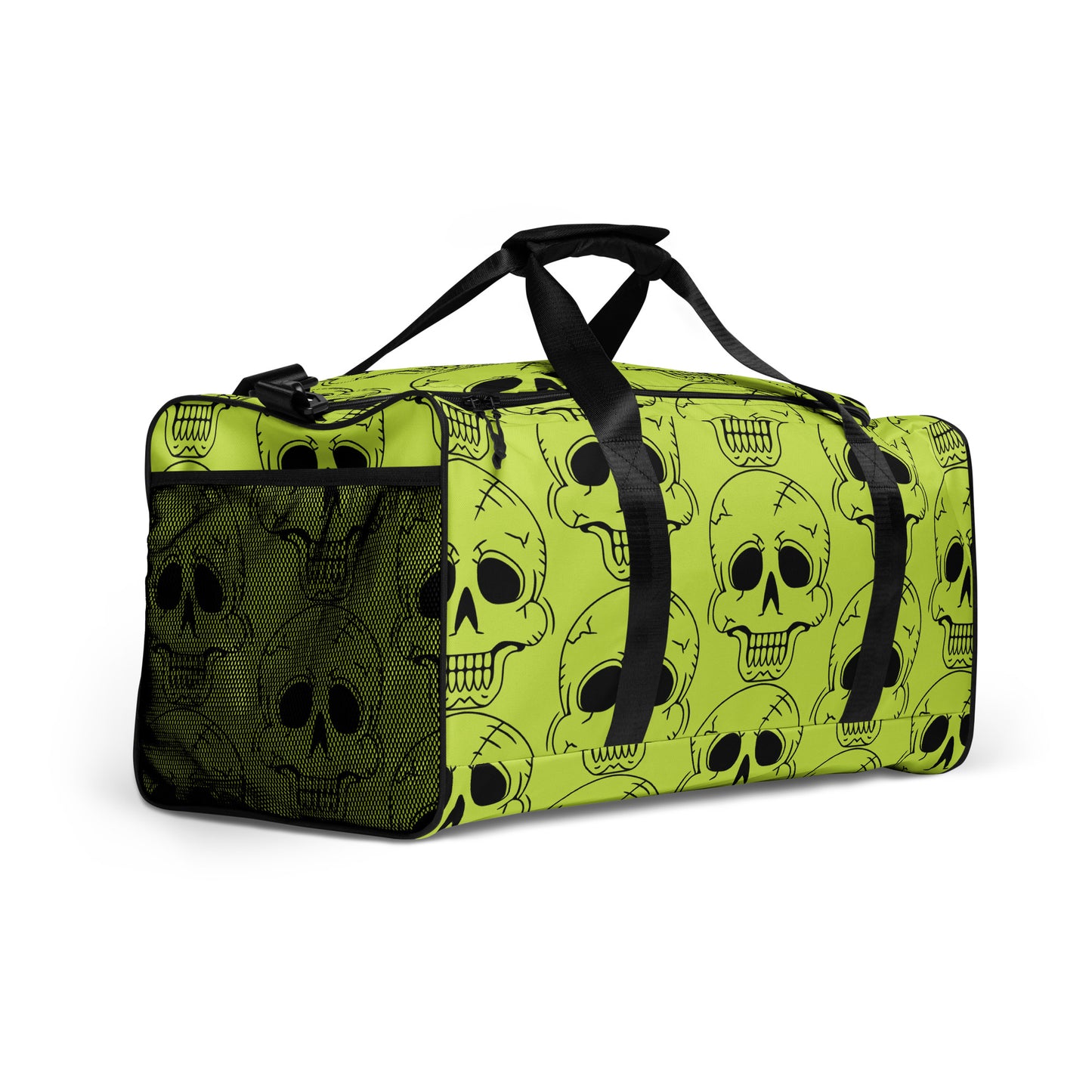 YELLOW LAUGHING SKULL LARGE DUFFEL BAG