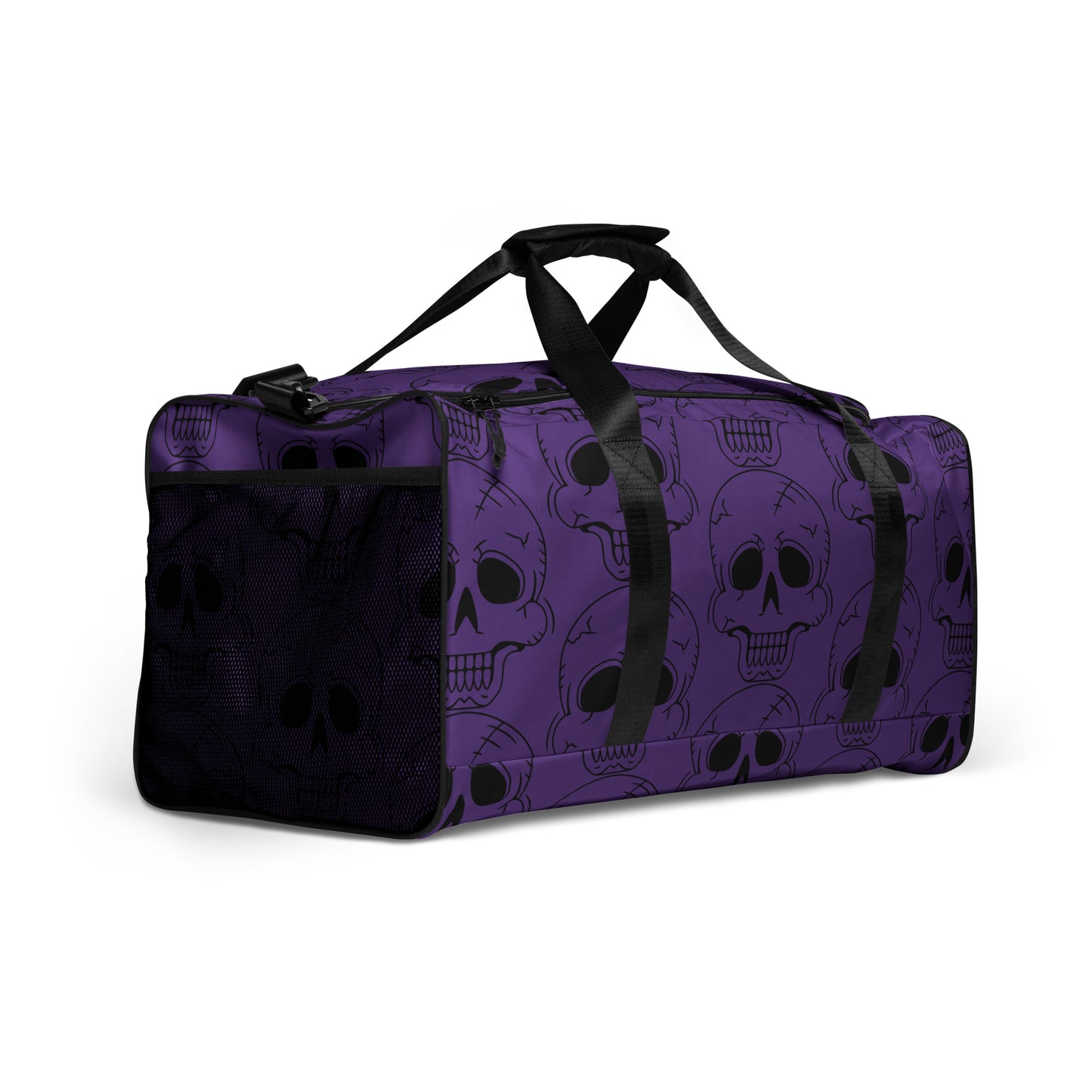 PURPLE LAUGHING SKULL LARGE DUFFLE BAG