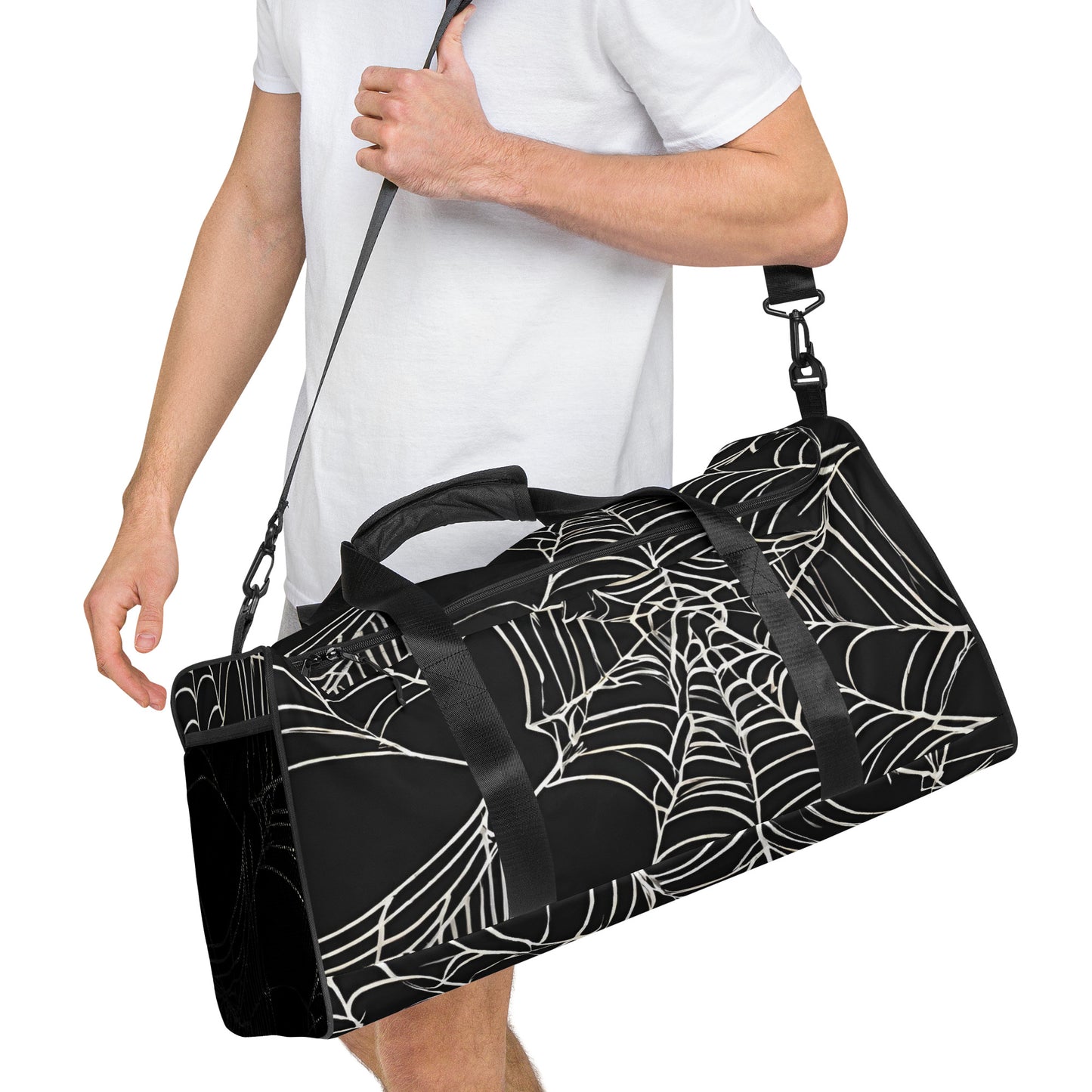 WEB OF LIES LARGE DUFFEL BAG