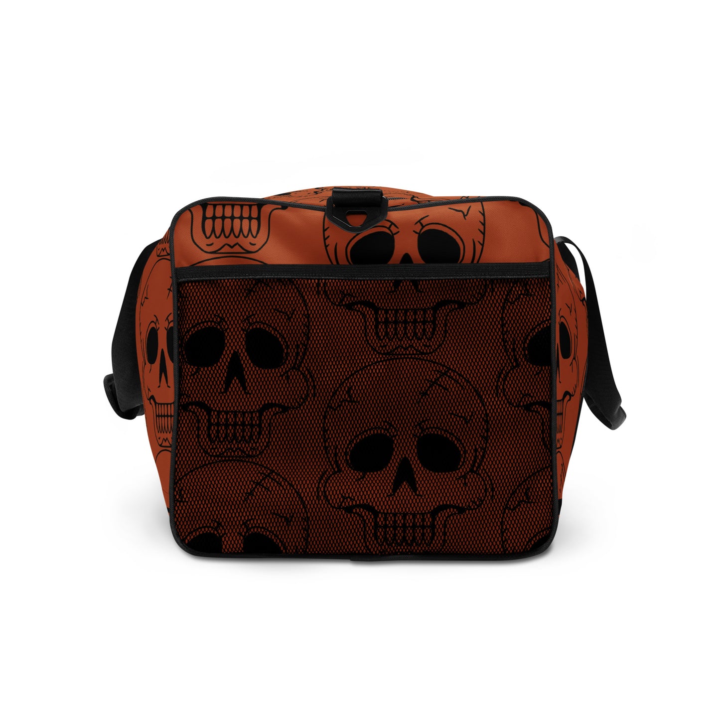 ORANGE LAUGHING SKULL LARGE DUFFEL BAG