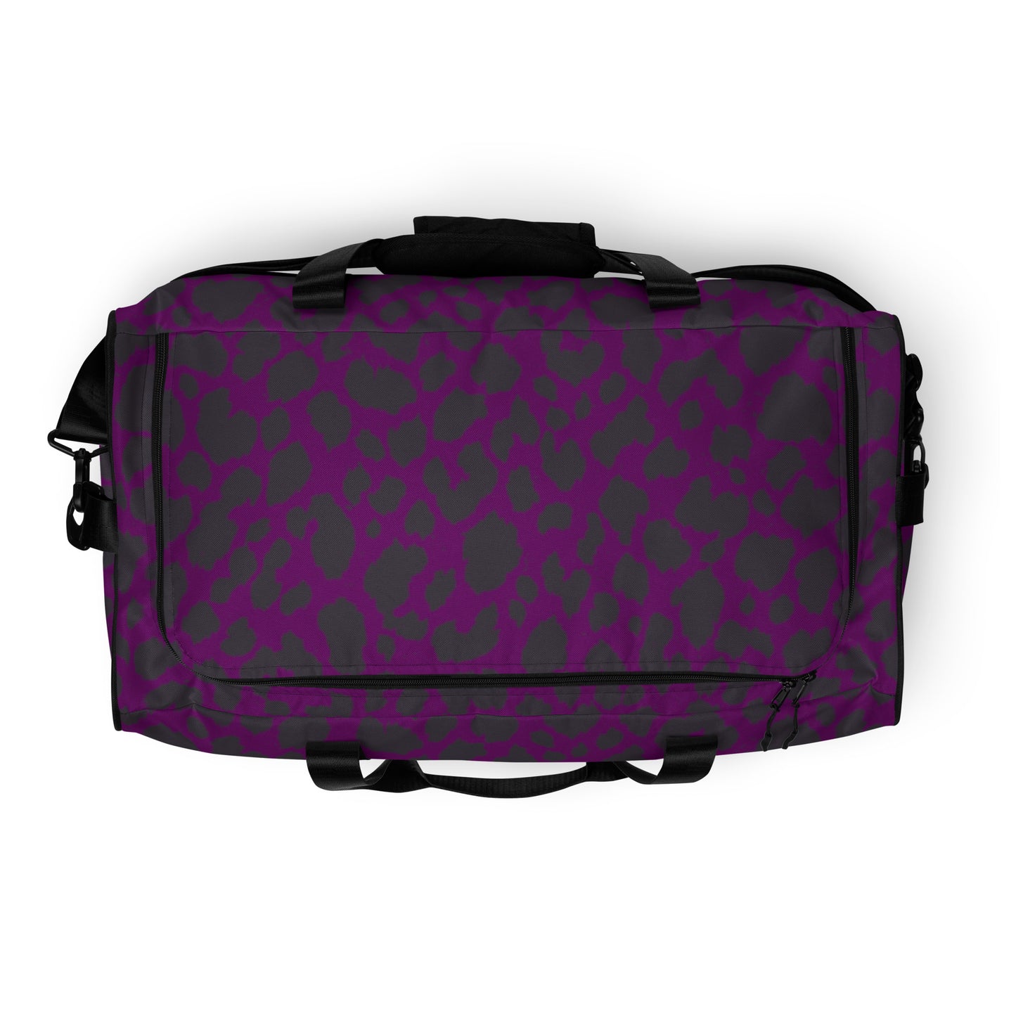 PURPLE LEOPARD LARGE DUFFEL BAG