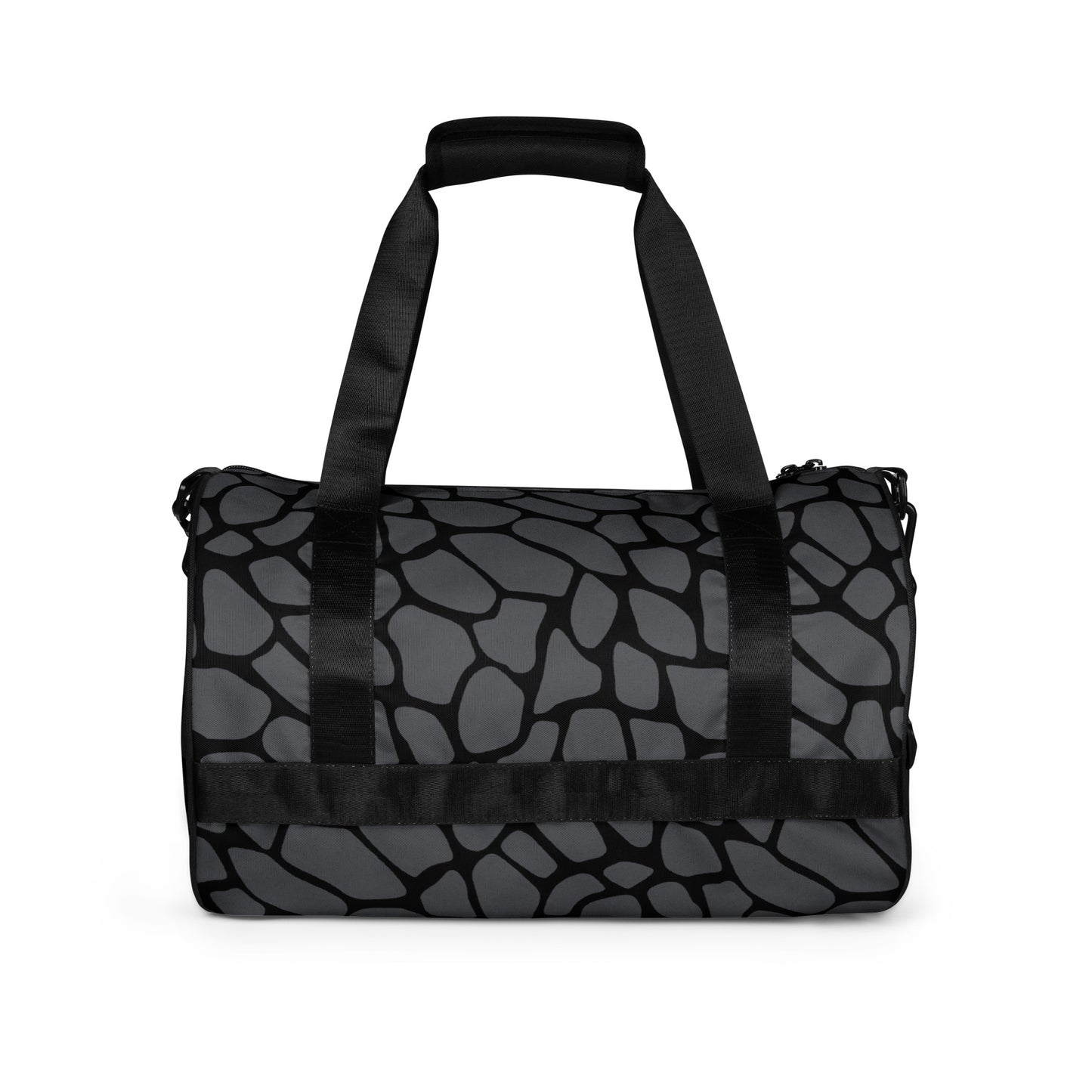 GRAY SNAKESKIN GYM BAG