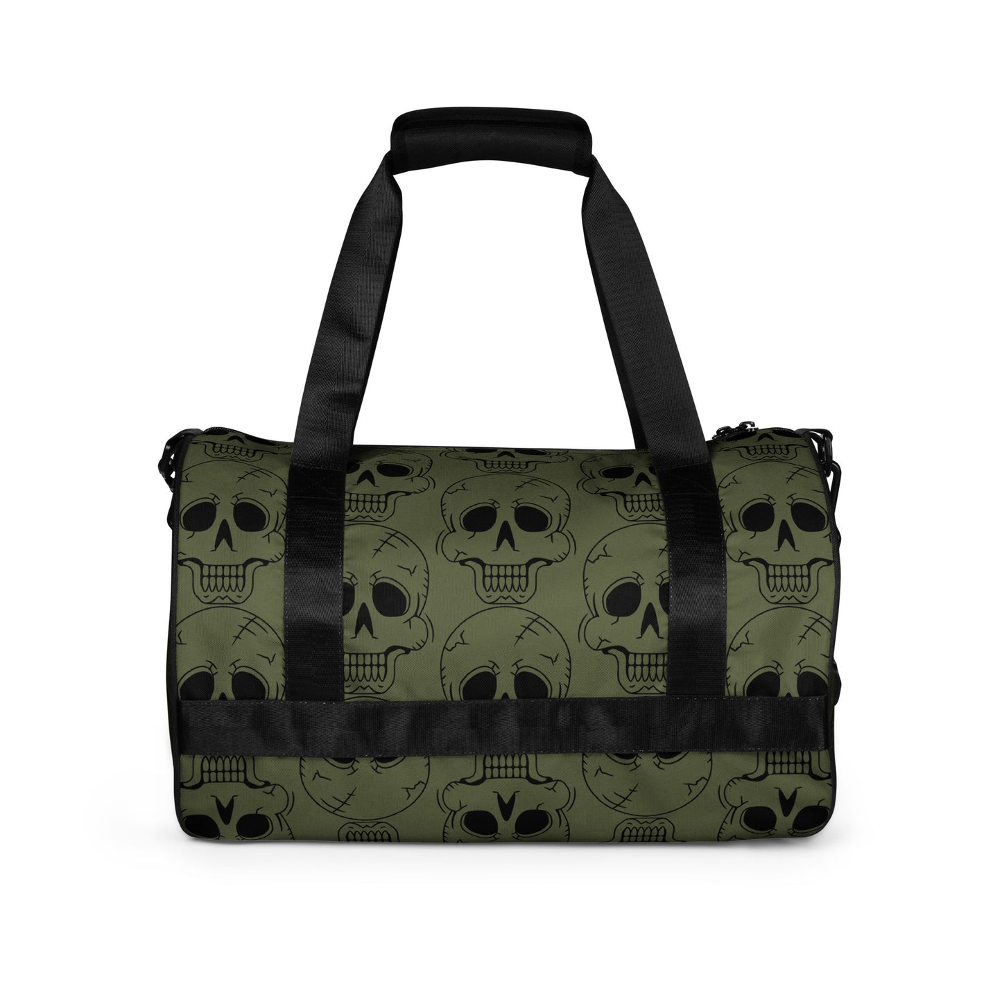 GREEN LAUGHING SKULL GYM BAG