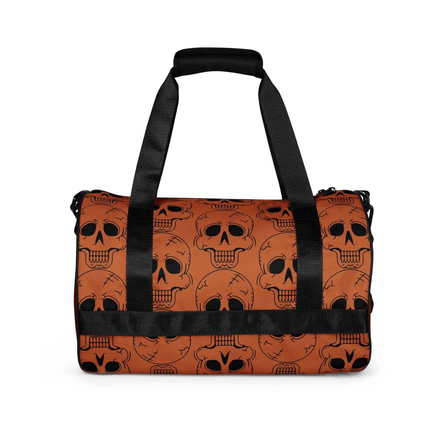 ORANGE LAUGHING SKULL GYM BAG