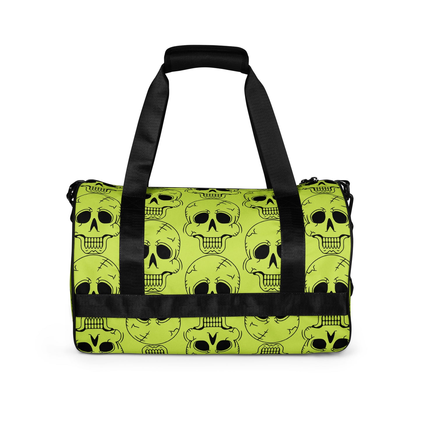 YELLOW LAUGHING SKULL GYM BAG