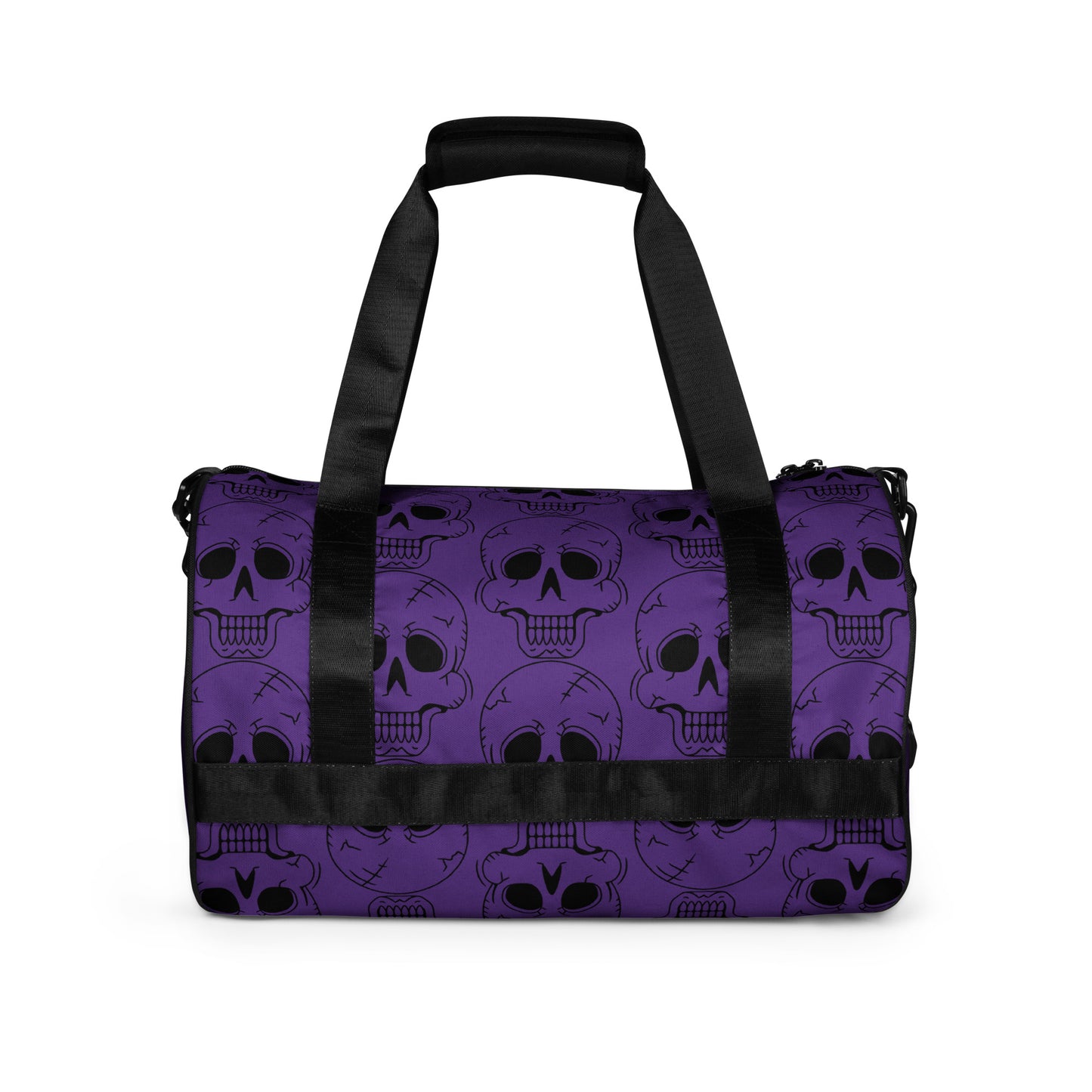 PURPLE LAUGHING SKULL GYM BAG