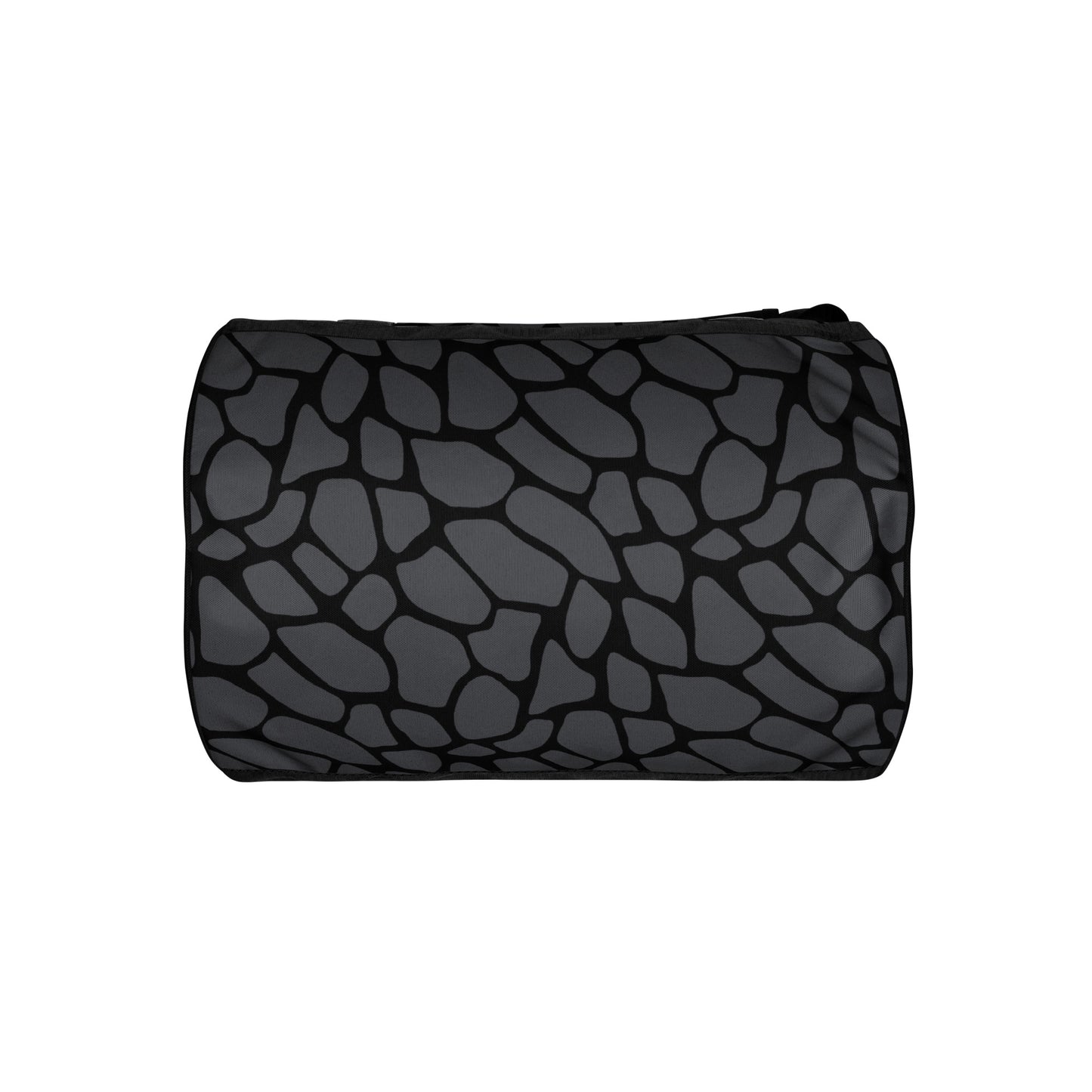 GRAY SNAKESKIN GYM BAG