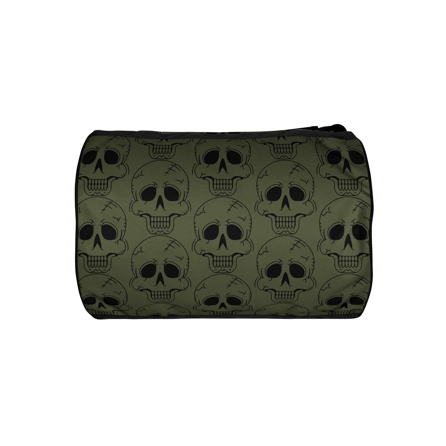 GREEN LAUGHING SKULL GYM BAG