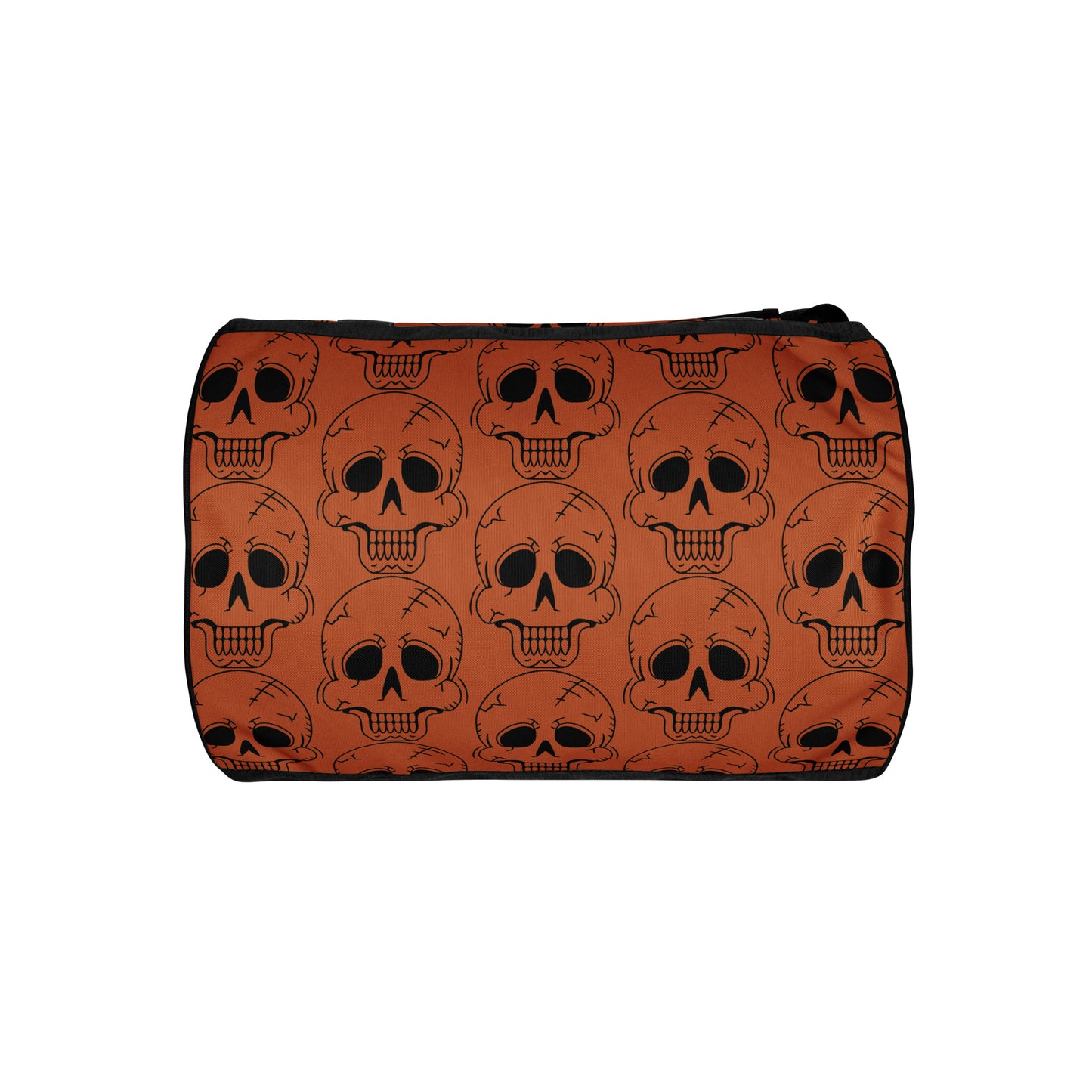 ORANGE LAUGHING SKULL GYM BAG