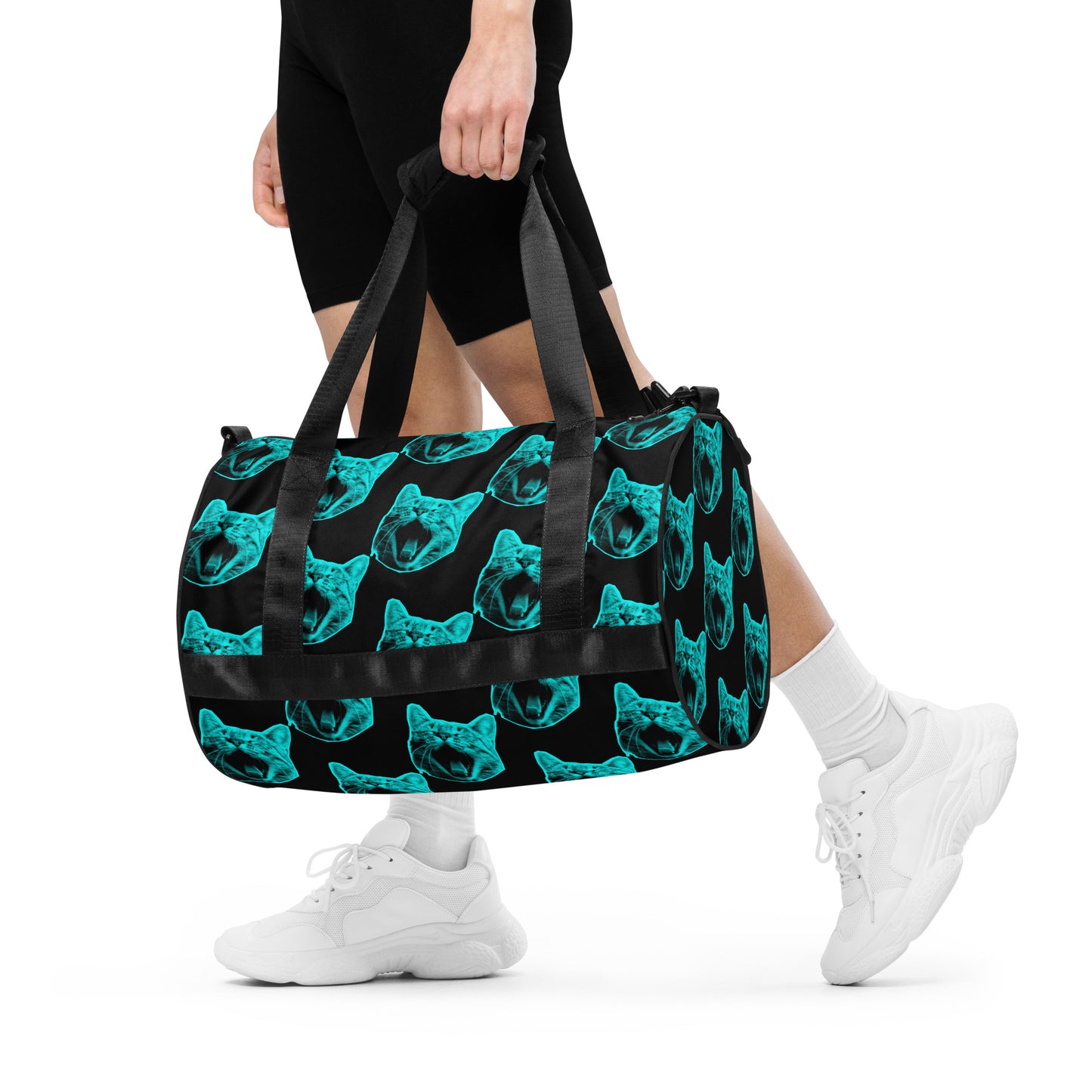 ELECTRIC BLUE CAT GYM BAG