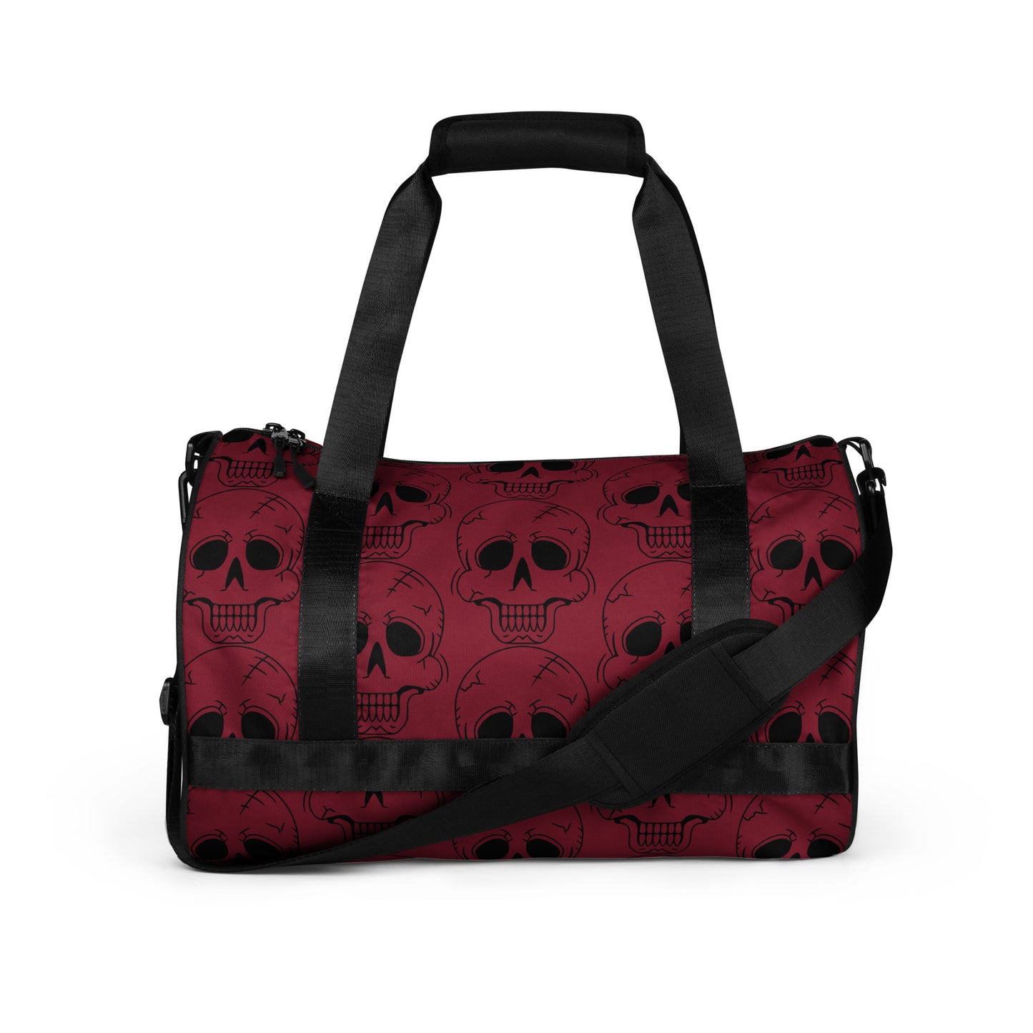 RED LAUGHING SKULL GYM BAG