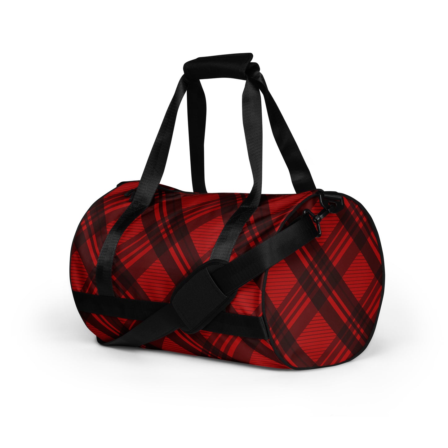RED PLAID GYM BAG