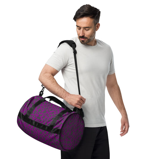PURPLE LEOPARD GYM BAG